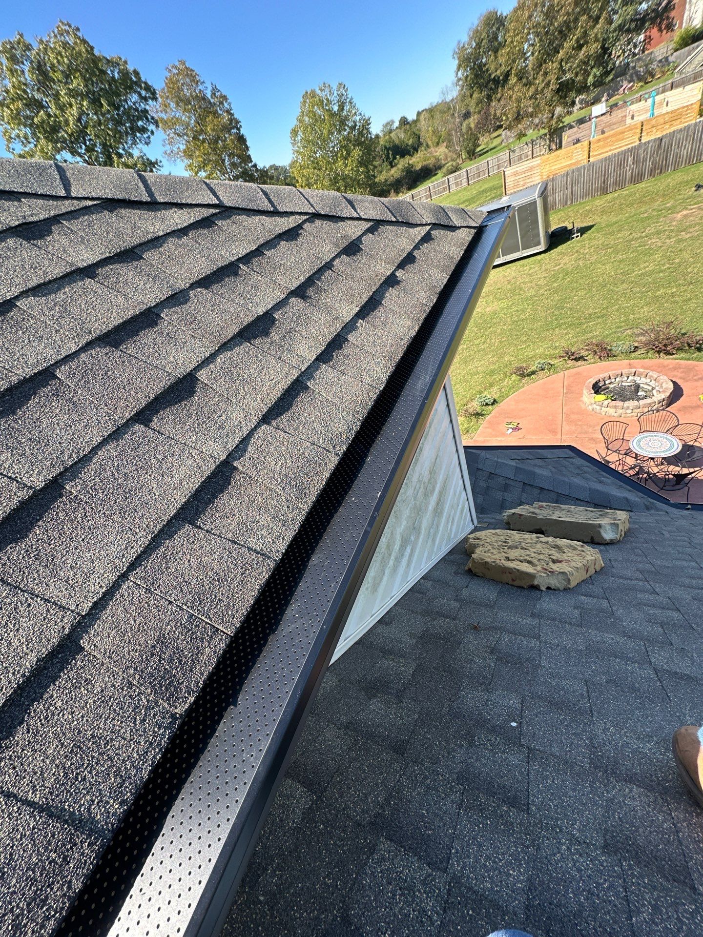 Roof Replacement using GAF Timberline HDZ Weathered Wood & Gutter Replacement by Undersun Roofing 