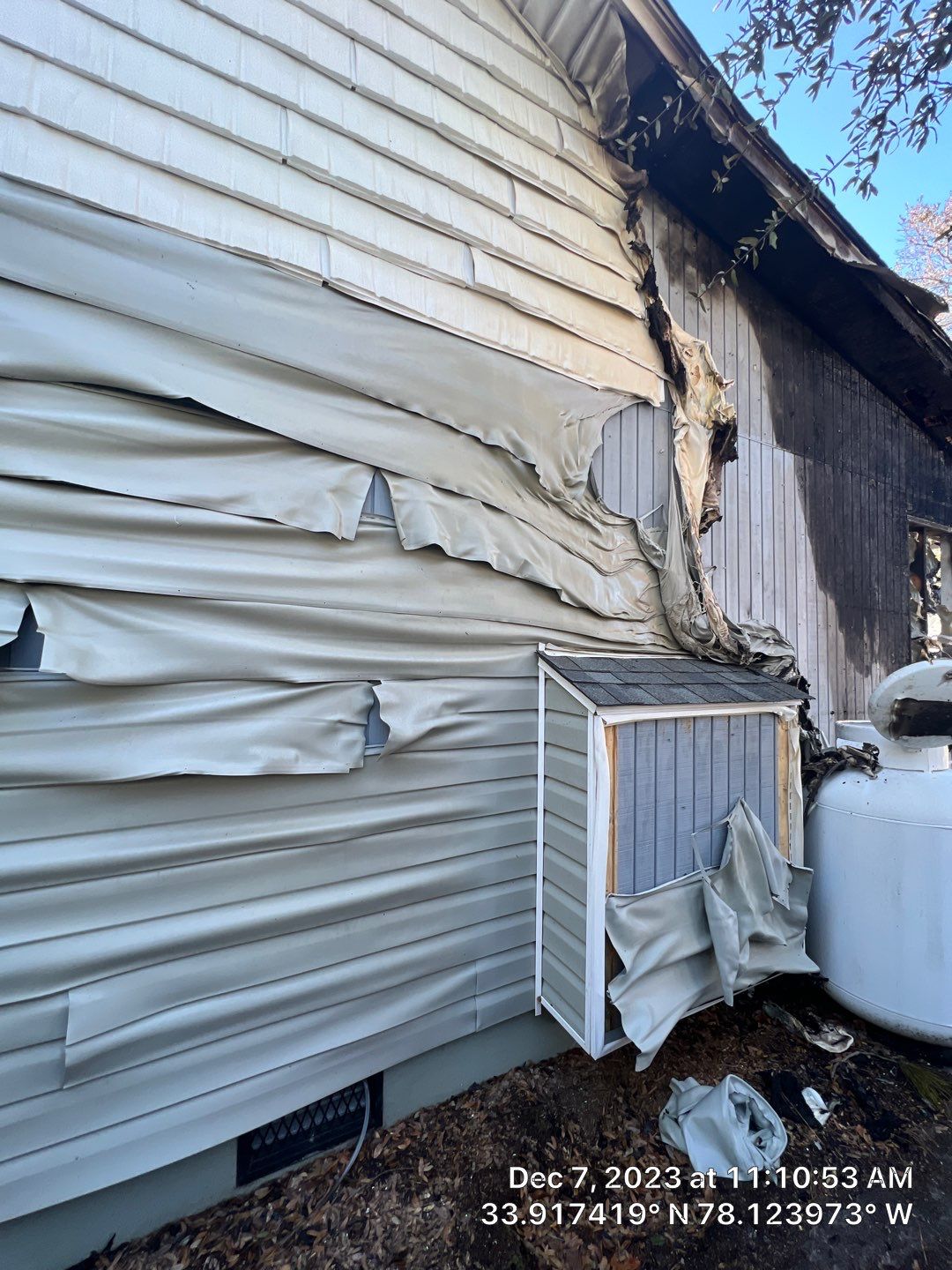 Fire Damage using CertainTeed Landmark Georgetown Gray 3/S by RGR Construction and Roofing, LLC