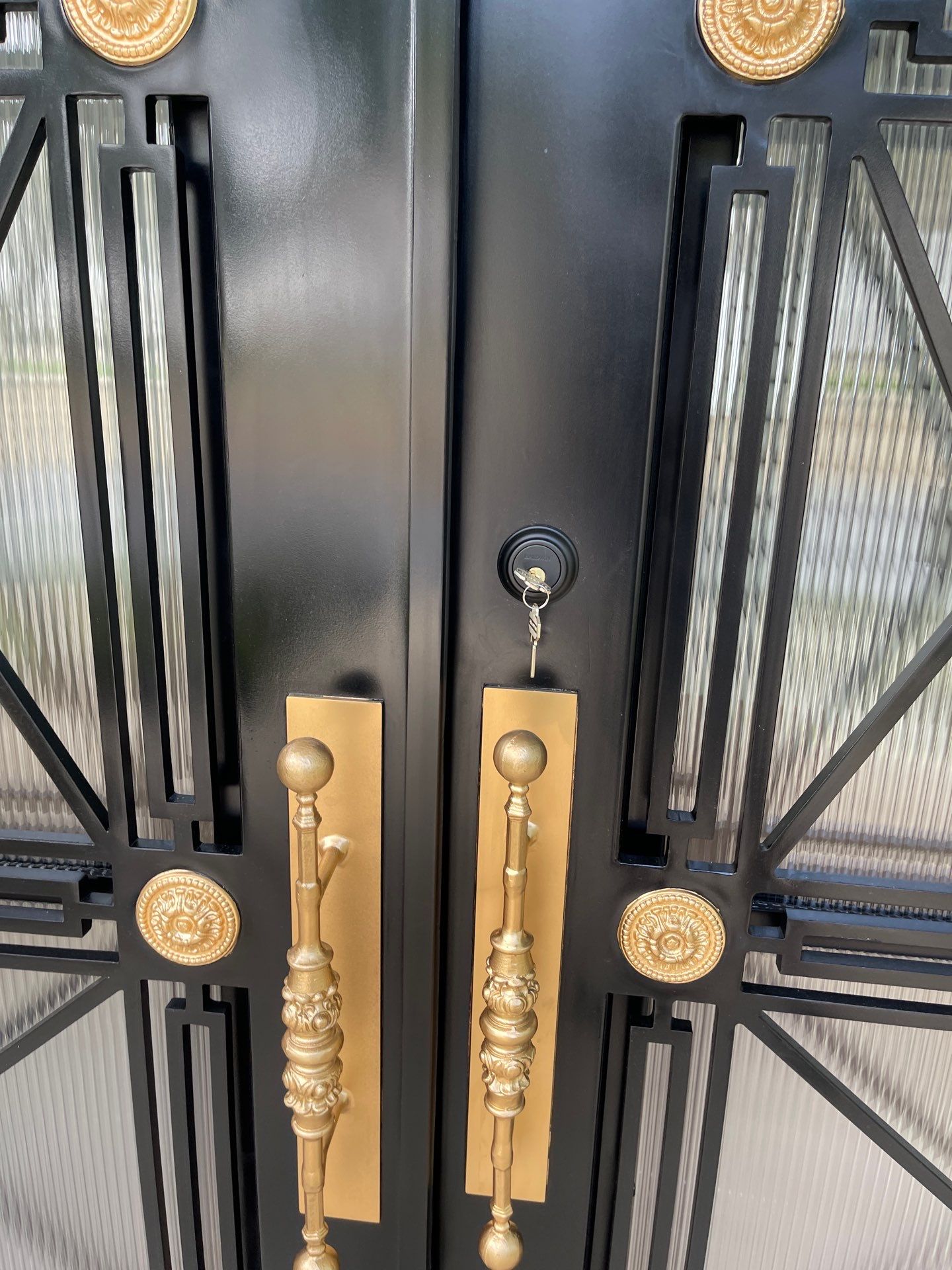 Modern Matte Black Front Door Installation in Dallas by Solara Custom Living