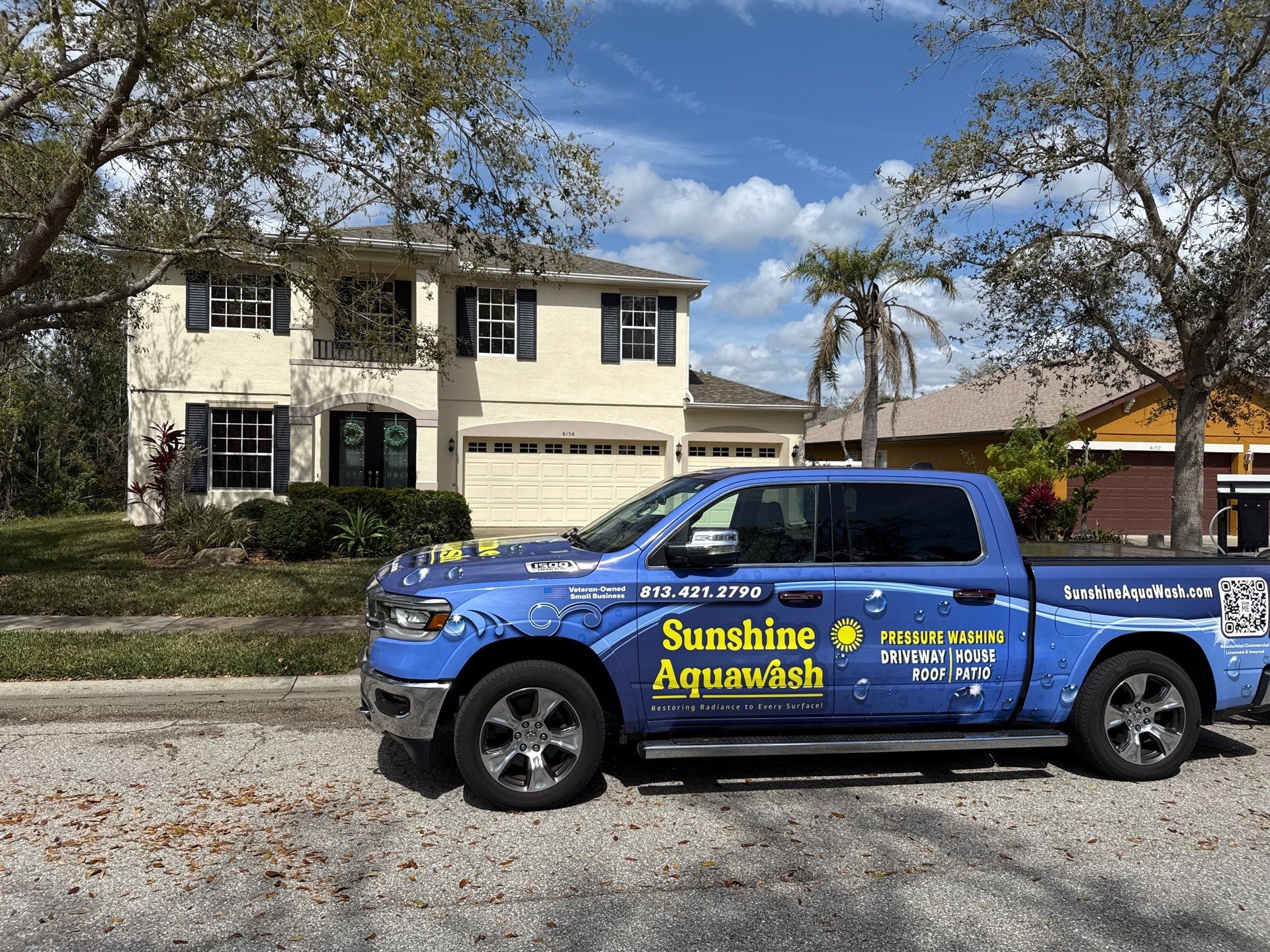 Barrington Ridge 2-Story House & Driveway Cleaning – Before & After Transformation! by Sunshine AquaWash