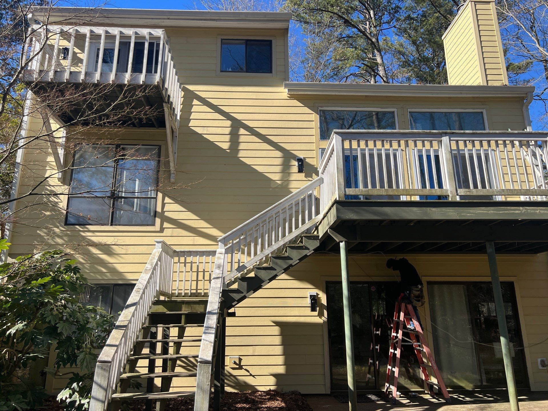 Exterior Painting with Accent Color and James Hardie Siding Installation in Marietta, GA by Nelson Exteriors