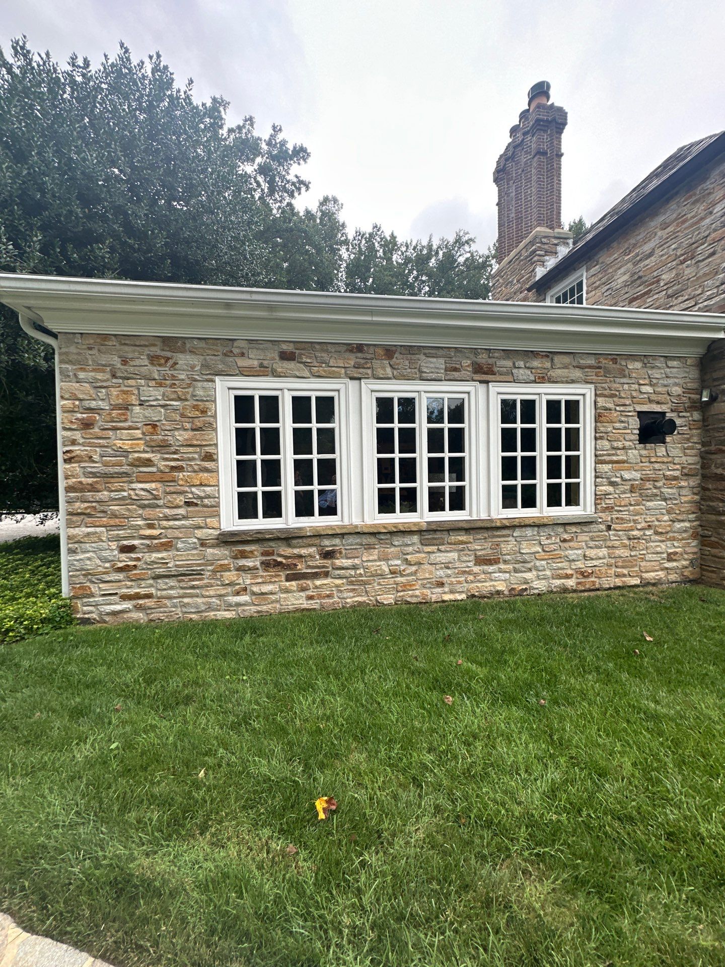 Custom Multi-Pane Window Replacement on Maryland Stone Residence by Forbes Design Center