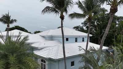 Reroof with Double Roll Cement Tile color "White"