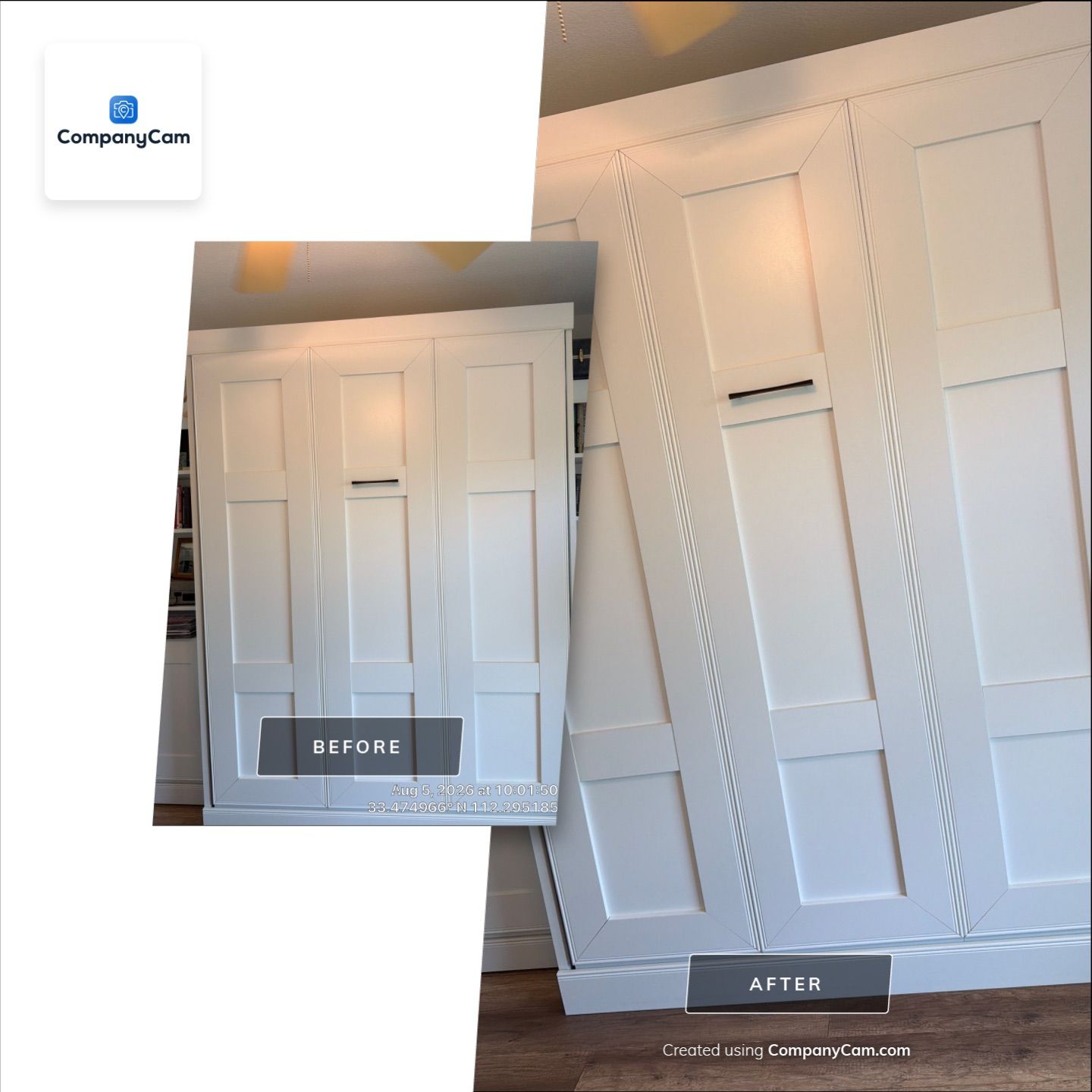 Custom Murphy Bed and Integrated Built-in Shelving in Avondale by CompanyCam Sales Demo