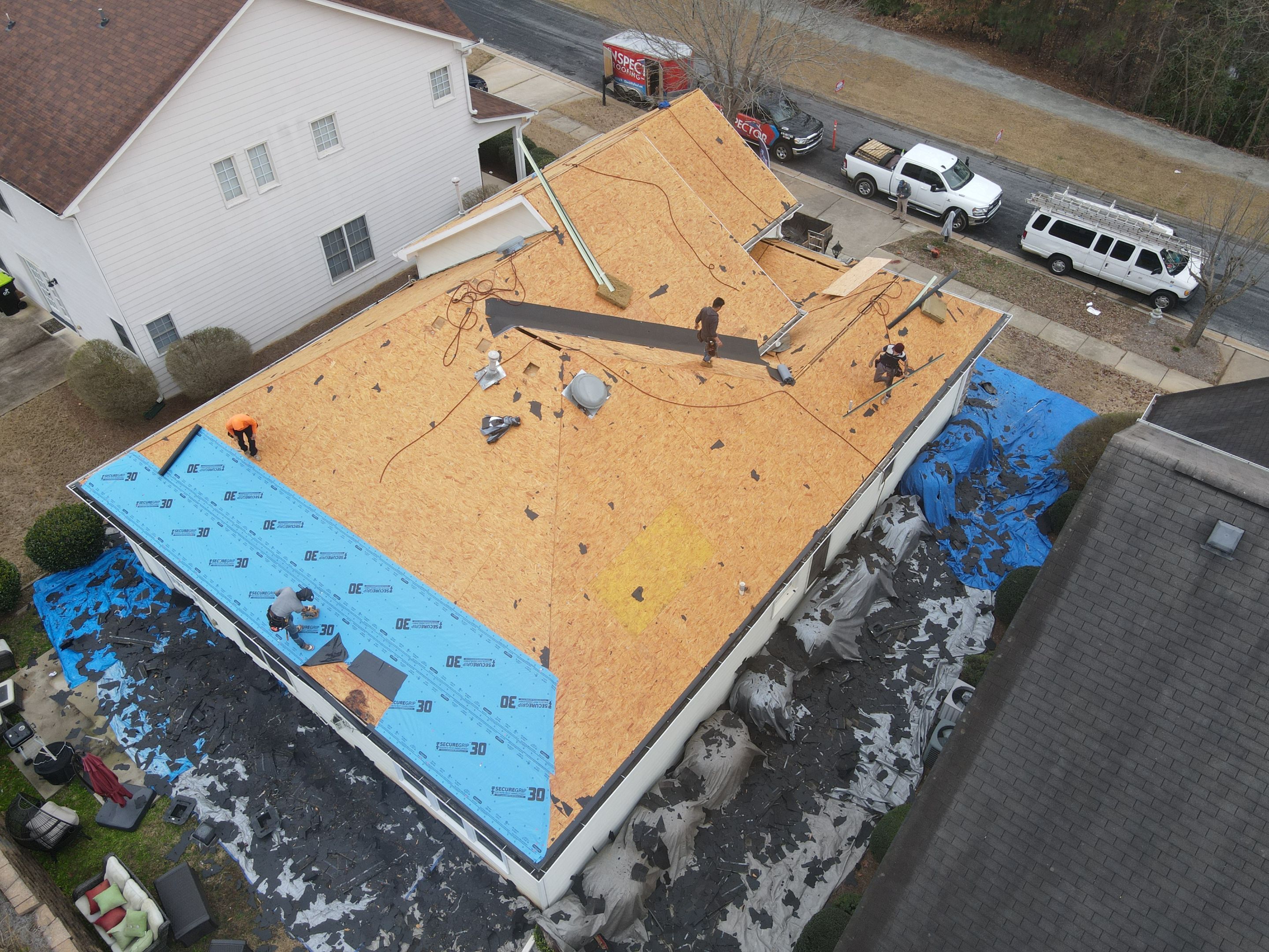 Residential Roofing Installation using Owens Corning by Inspector Roofing and Restoration
