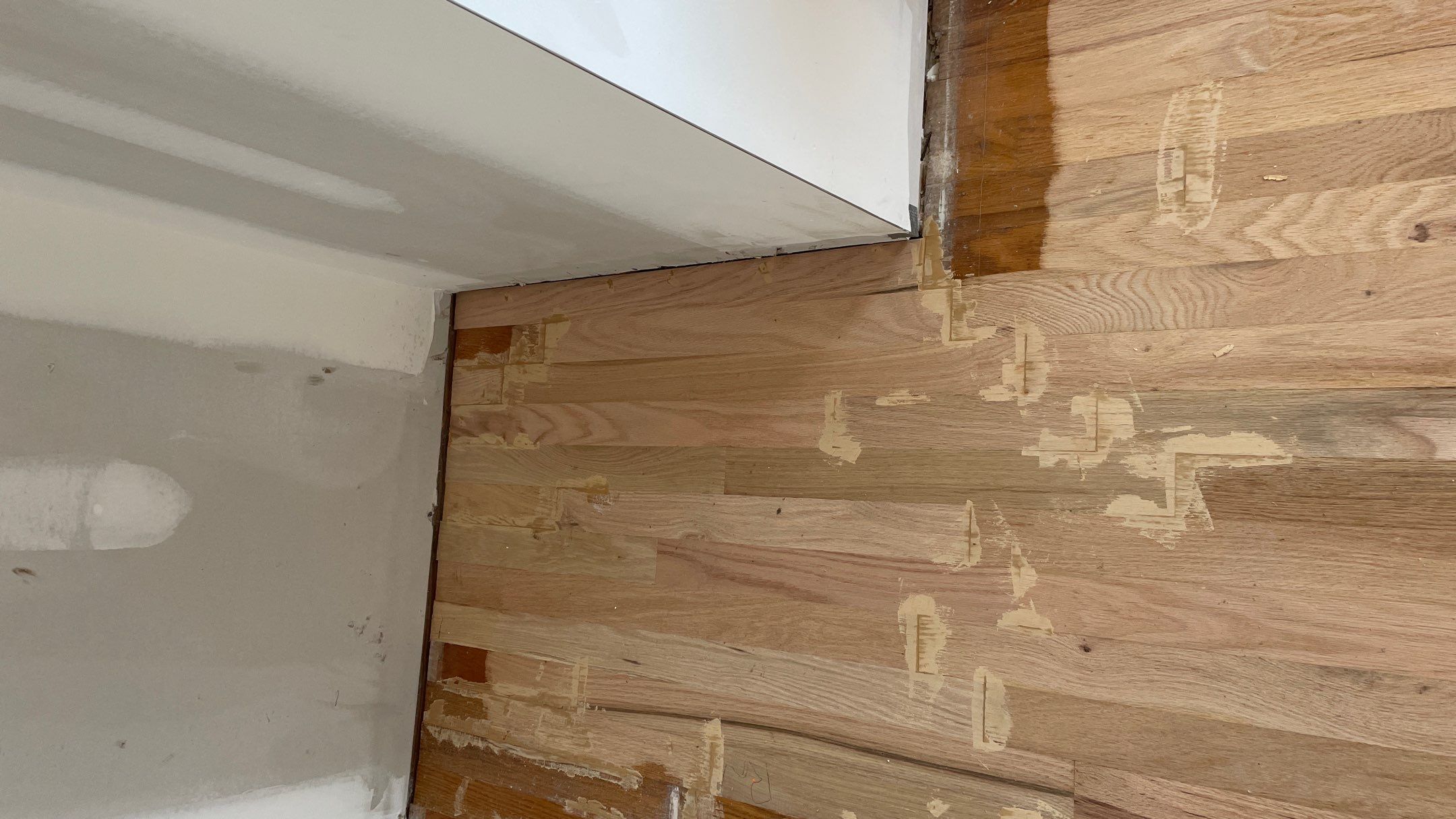 Remodeled Home with new tile floors, Showers and Refinished Oak Floors with stain and Waterbased Finish by Footprints Floors of Coastal Carolina