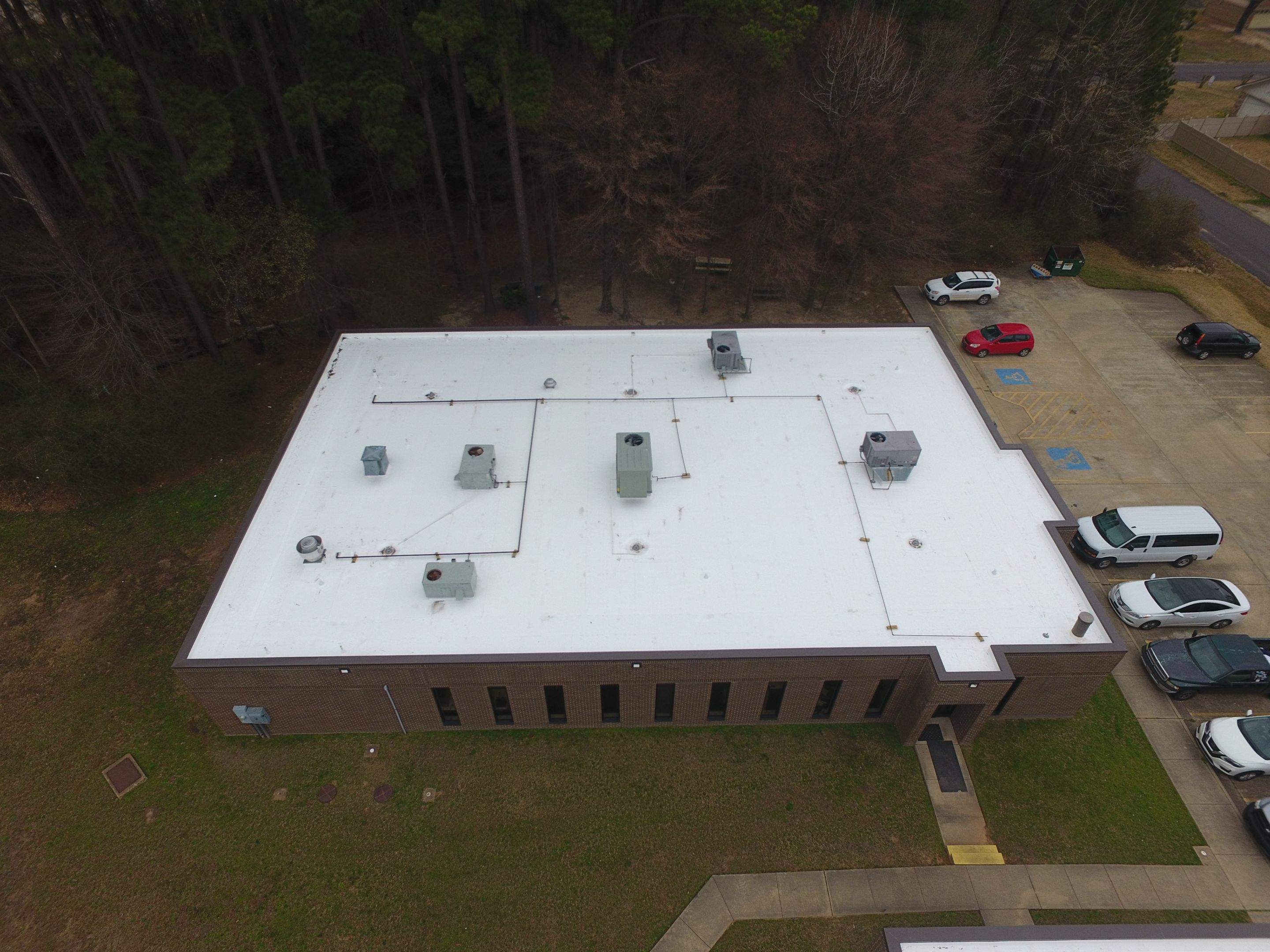 Commercial Roofing Installation using 50 mil PVC by Hostetler Roofing