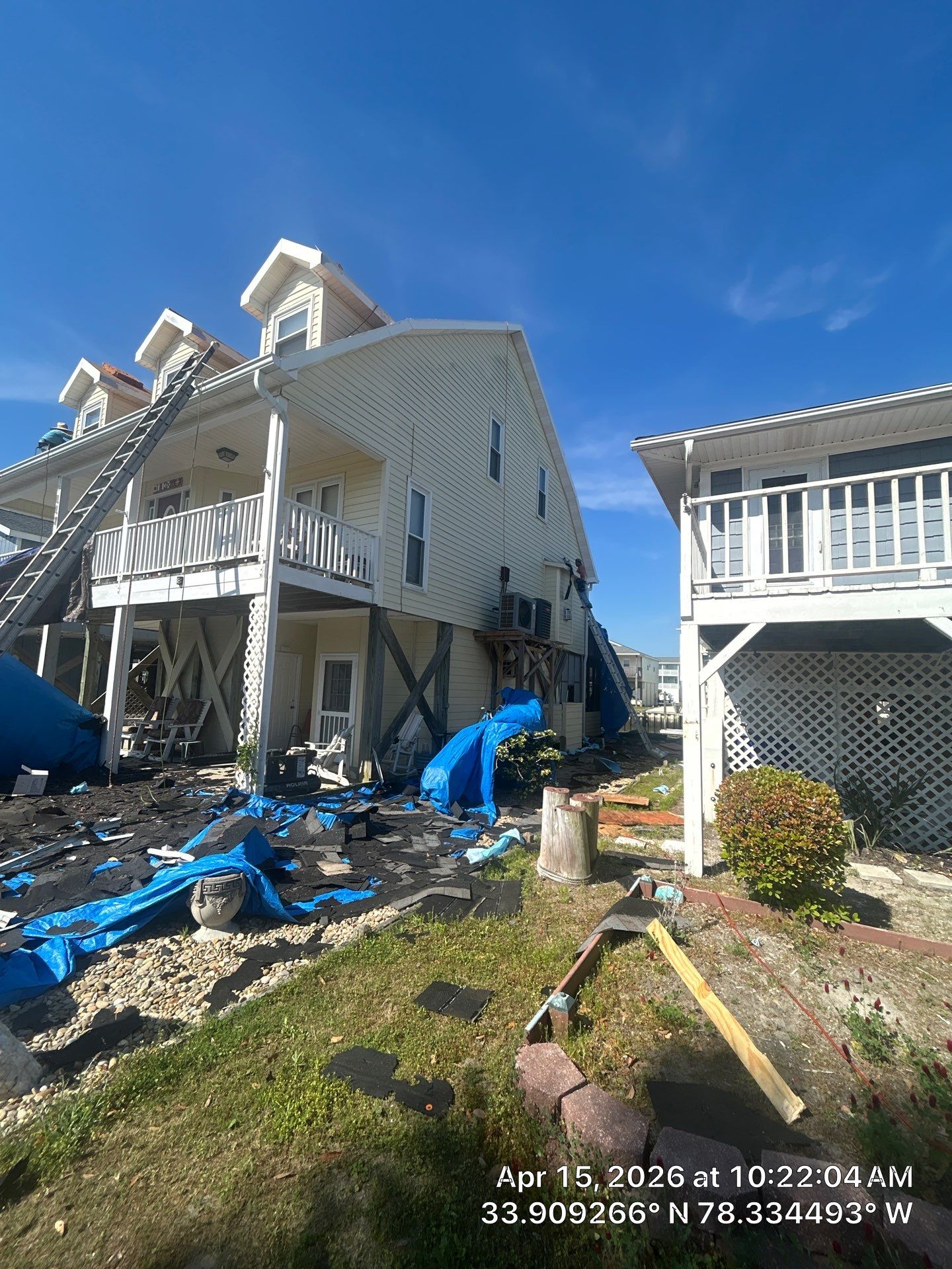 Completed Roof Replacement in Holden Beach, NC by Local Roofing Contractor Near Me by RGR Construction and Roofing, LLC
