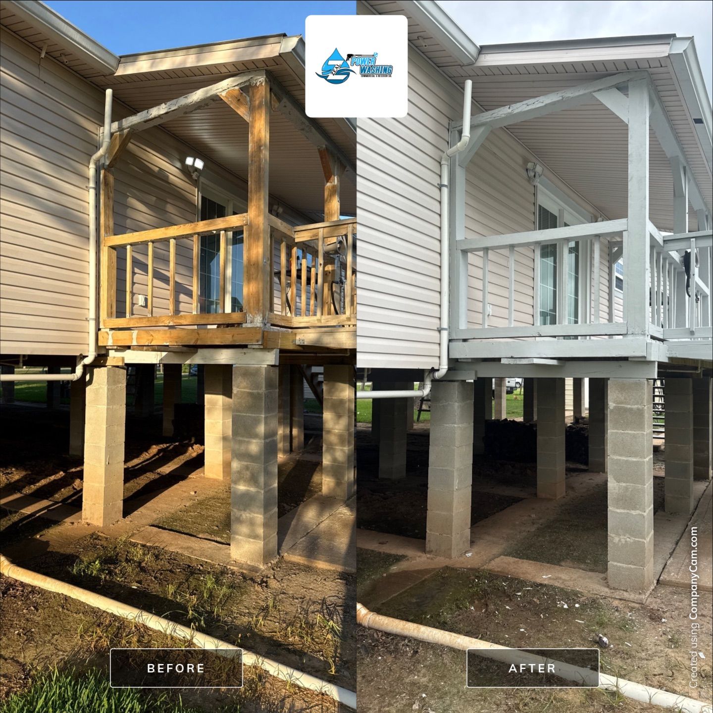 Elevated Deck Restoration and Staircase Refinishing in Rosharon, Texas by Zeal Power Washing