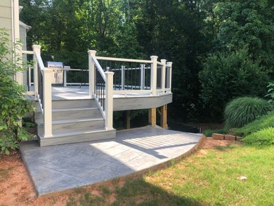 Composite Deck Replacement and Stamped Concrete Patio in Kennesaw