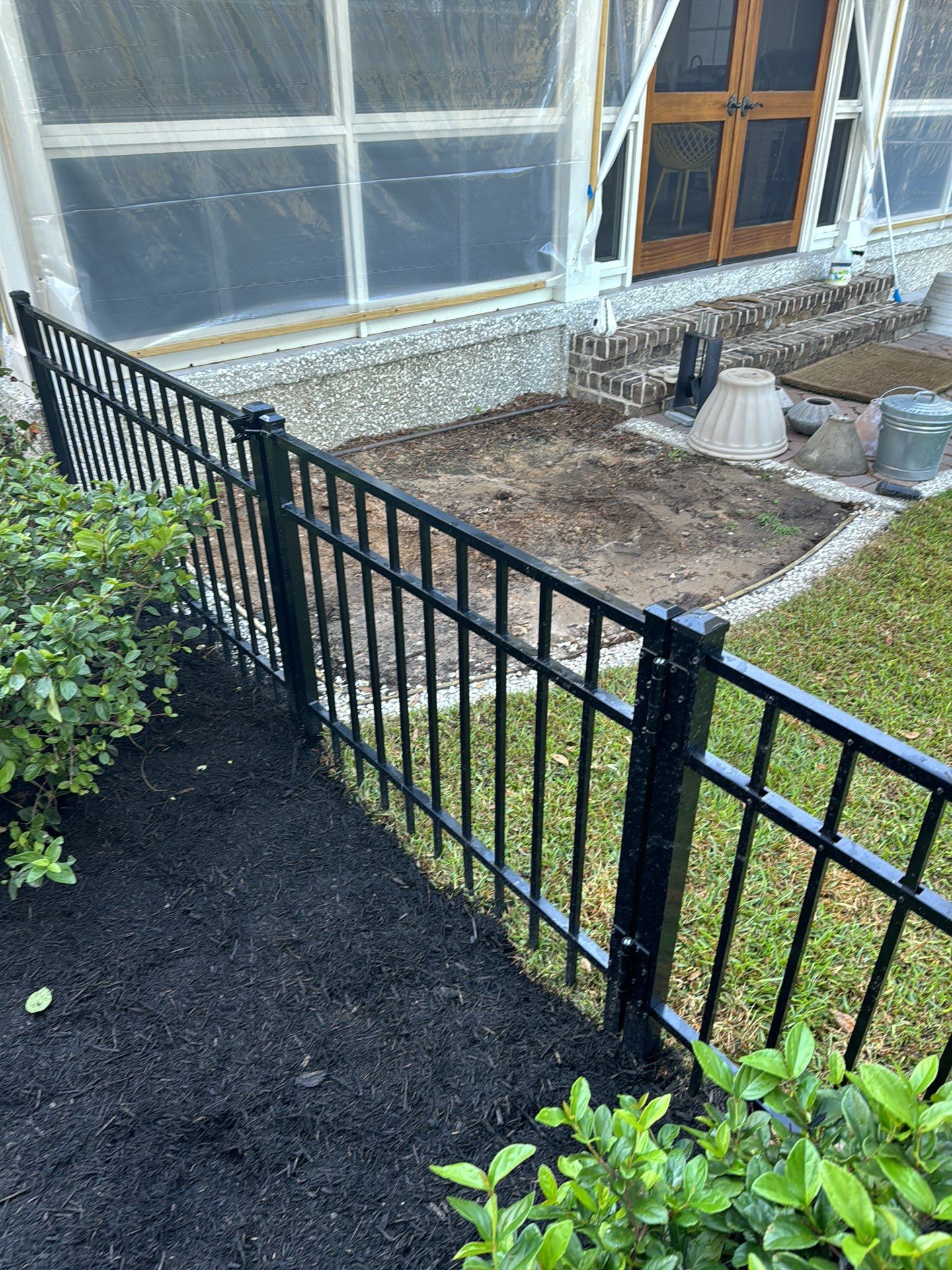 Herringbone Brick Paver Driveway and Custom Landscape Installation in Bluffton by Lowcountry Scapes, LLC