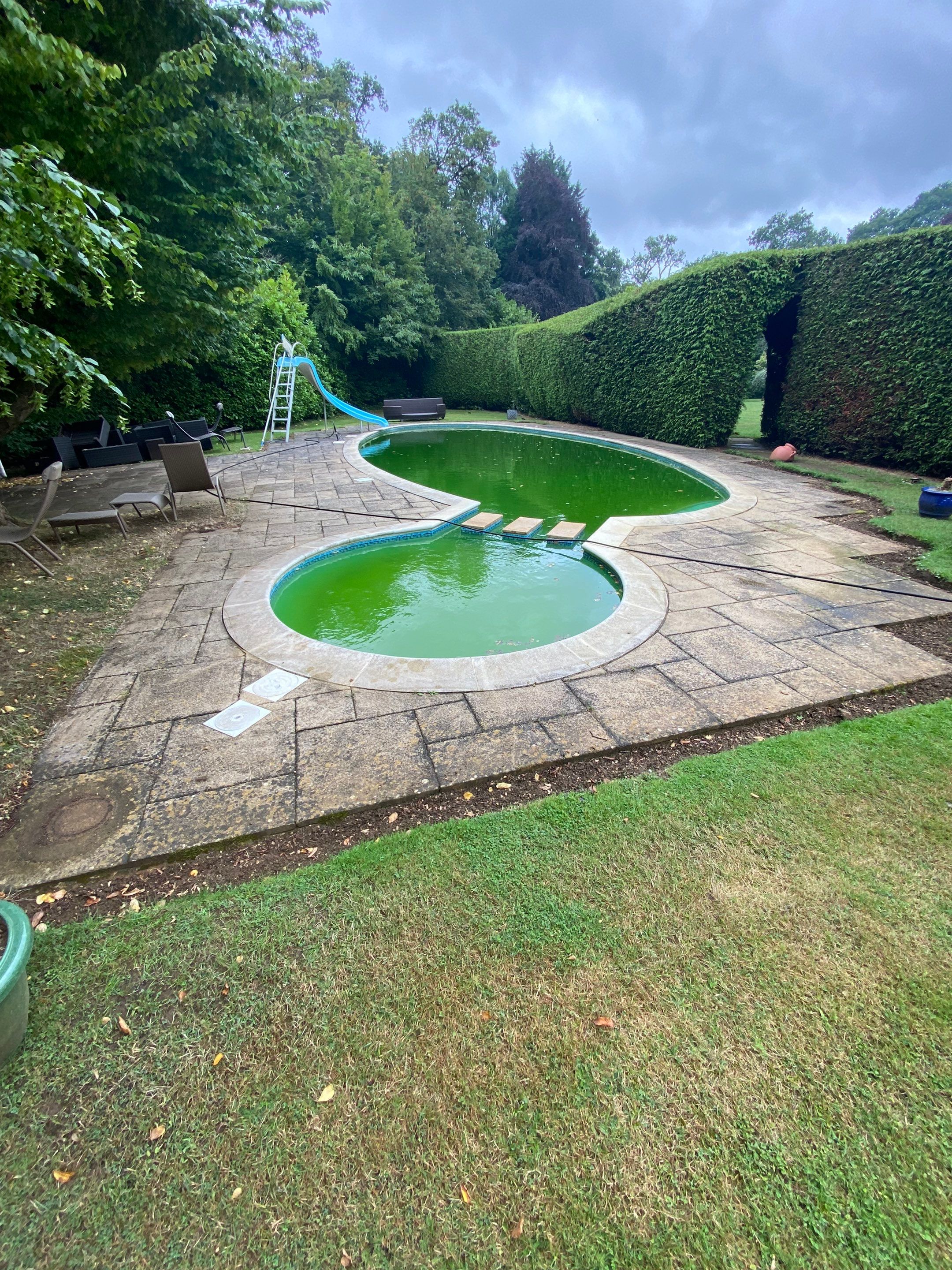 Exterior Clean - Roof - Pool  using Mosmatic FSC and Biocide by Ges Exterior Cleaning ltd