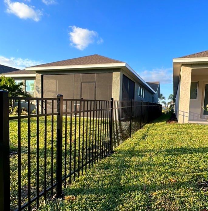 Aluminum Fence Installation using Black 3 Rail Aluminum Fence by Asap fence and gates, LLC
