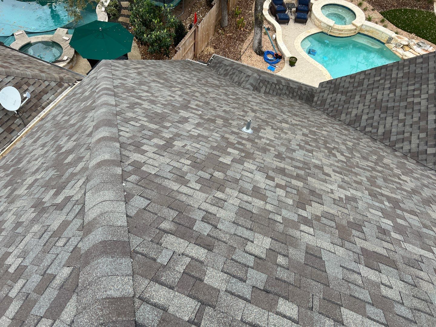 Roof replaced due to age by Oakwood Roofing and Construction, LLC