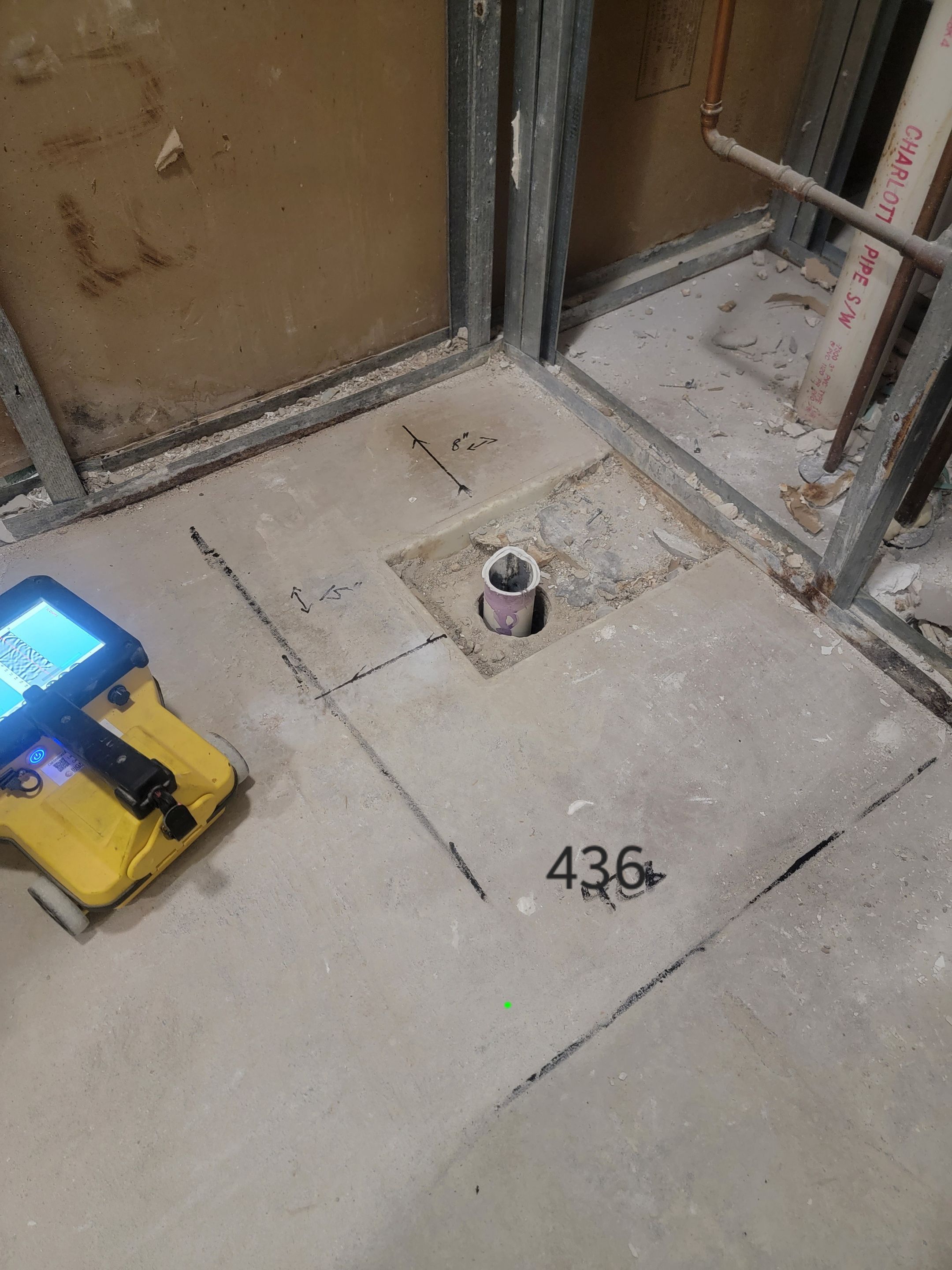 Concrete Scan for Plumbing Work by Alsip Locating Service, LLC