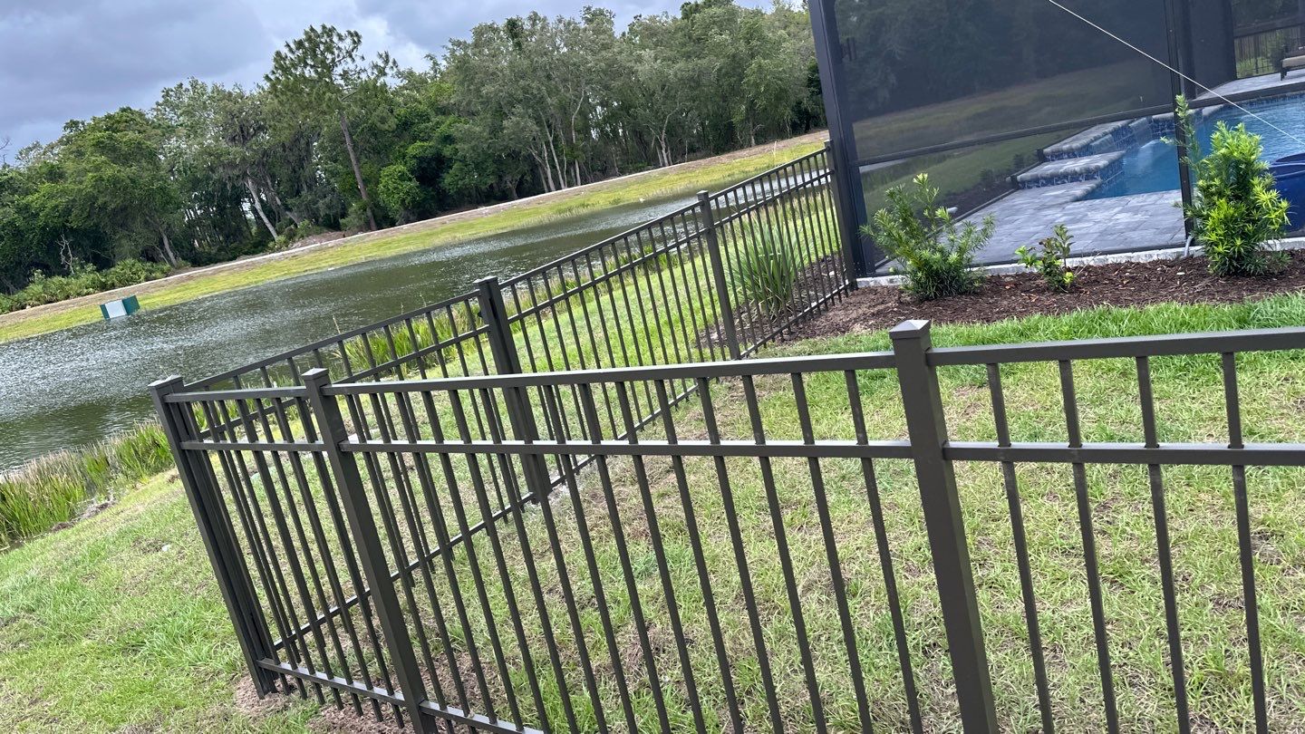 Aluminum Fence Installation using Black 3 Rail Aluminum Fence by Asap fence and gates, LLC