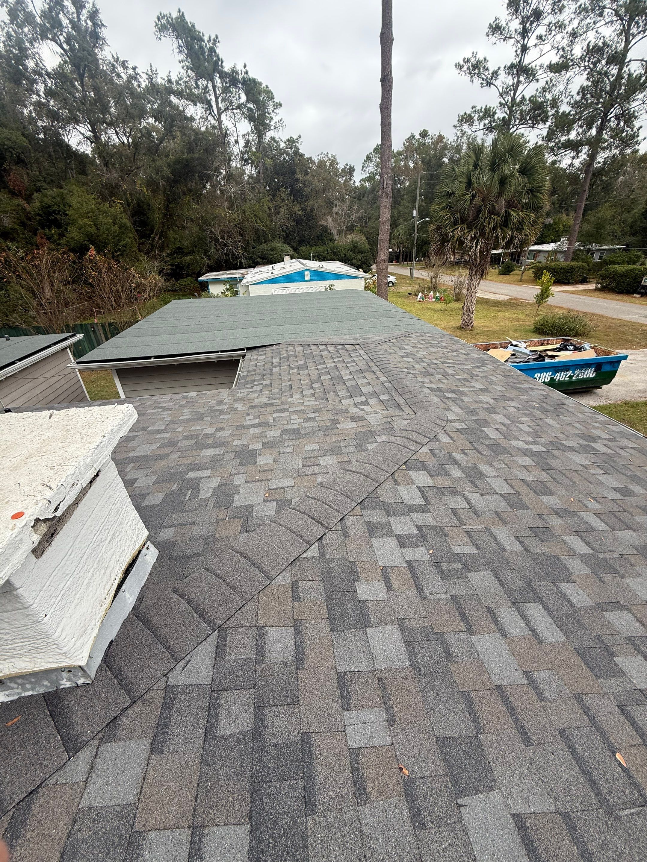 Shingle Reroof with Flat Section in Gainesville, FL by Brehm Roofing
