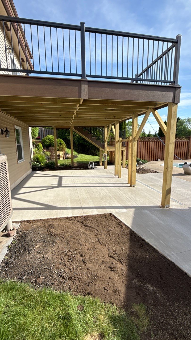 Broom Finish Patio by NG Masonry & Construction LLC