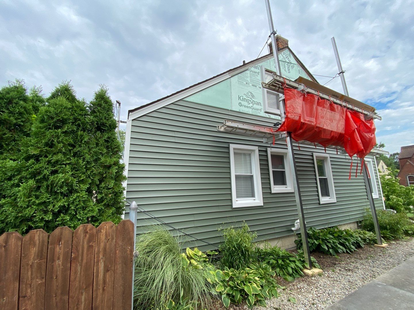 Siding Replacement using CertainTeed Restoration Classic D5 Forest Green by 180 Contractors