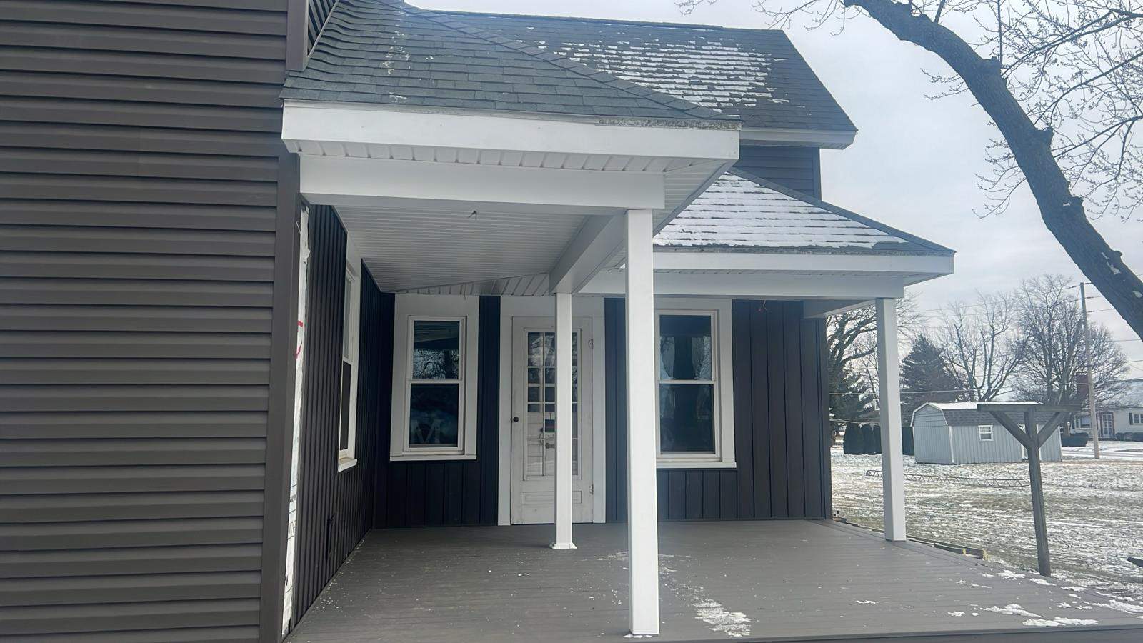 Residential fascia replacement using Exterior Portfolio 4.5 DL - Peppercorn by Nitro Roofing and Construction