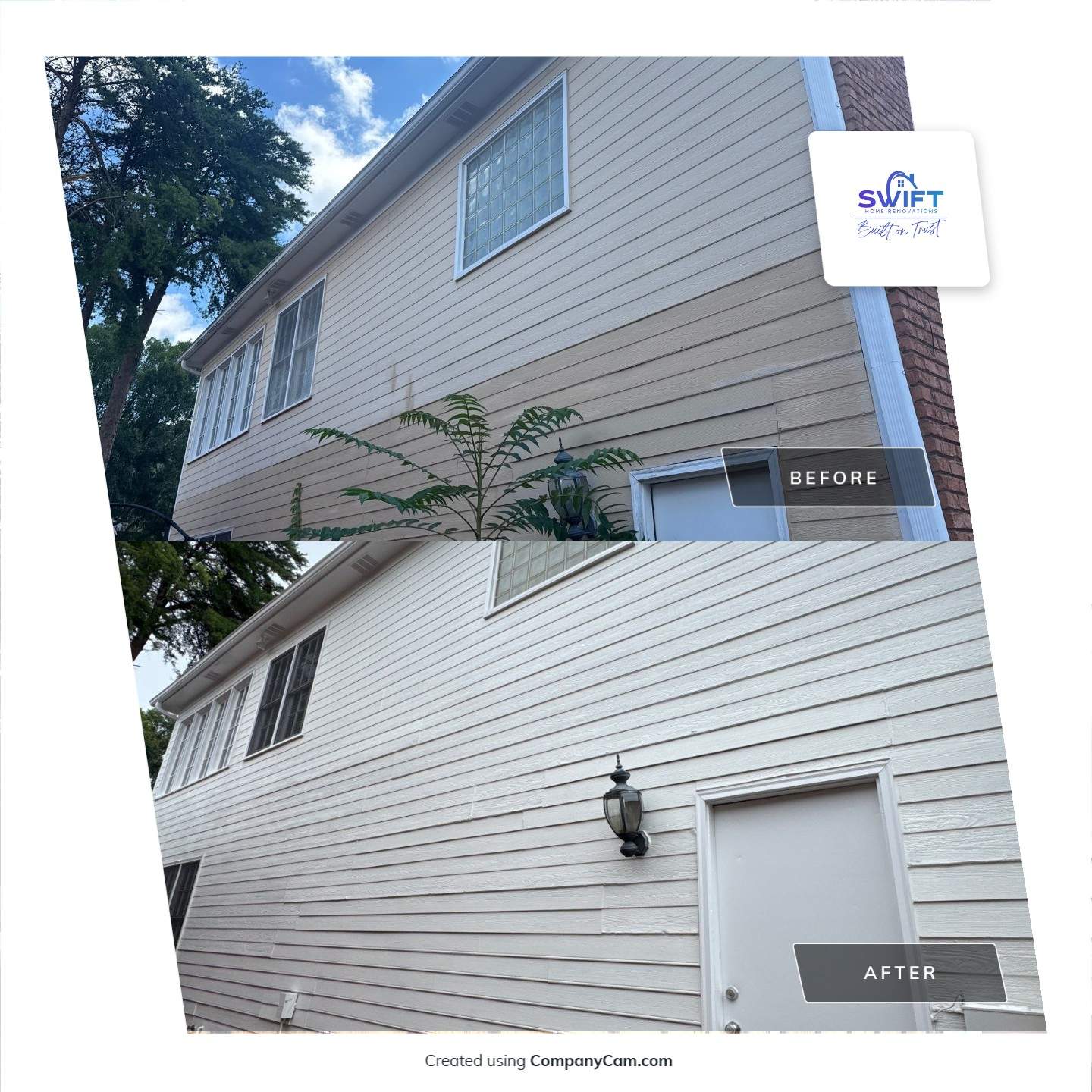 Exterior Siding and Trim Painting for Atlanta Two-Story Home by Swift Home Renovations