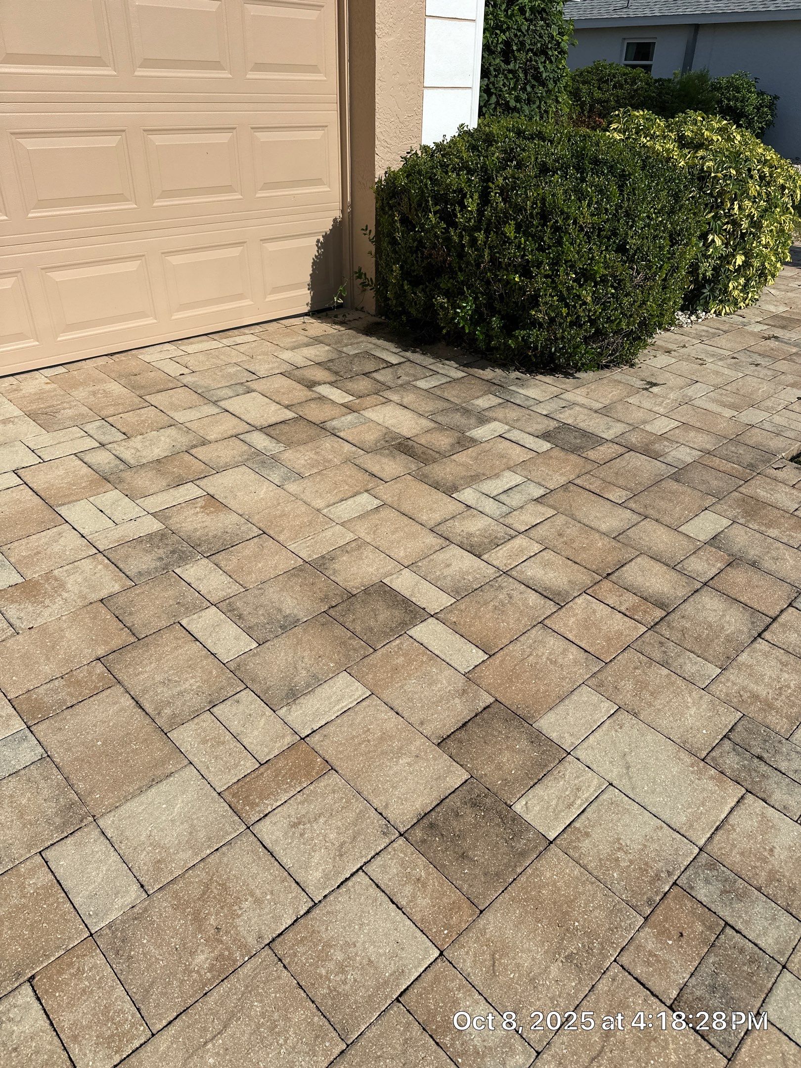 Driveway and Walkway Paver Sealing Project in Sun City Center by Supreme Paver Experts