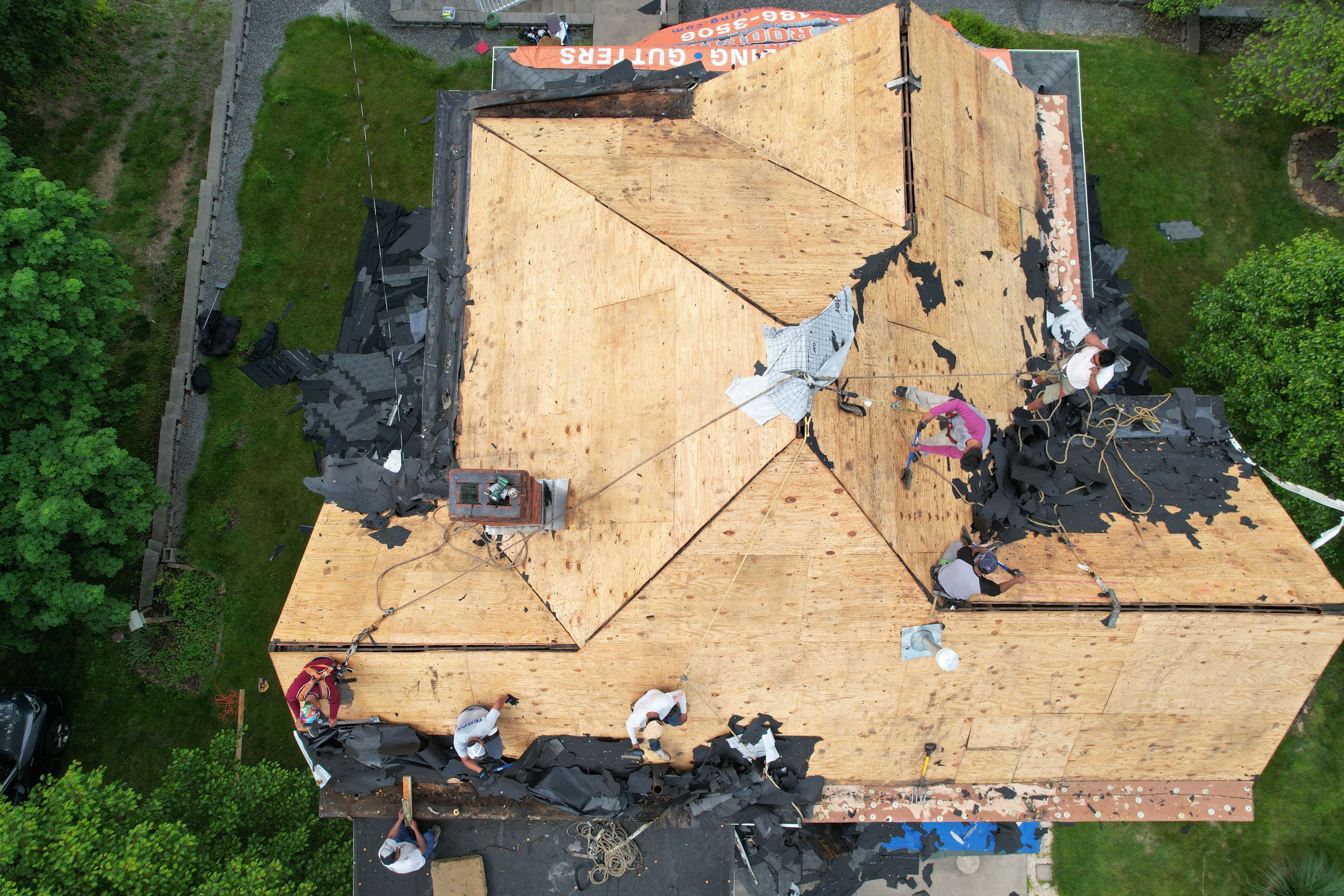 Residential Roofing Installation using GAF Timberline HDZ Pewter Gray by Rainstoppers Roofing