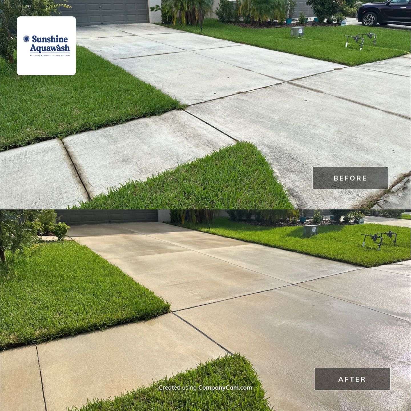 🚿 Concrete Driveway, Sidewalk & Entryway Cleaning – Trevesta Community, Palmetto, FL by Sunshine AquaWash