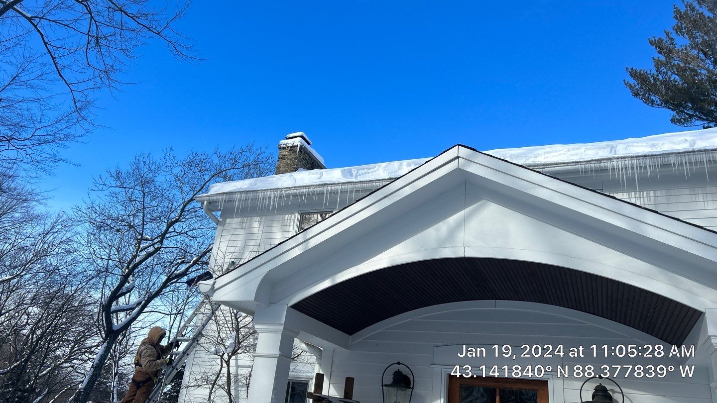 Roof Snow And Ice Dam Removal using Steamer by Stendahl Services