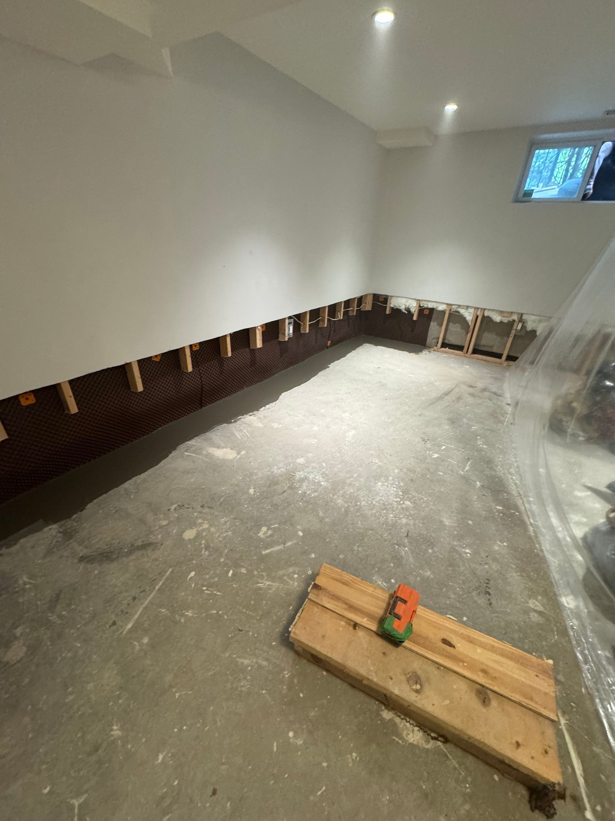 Interior basement waterproofing Project in Toronto, ON by Canada Waterproofers Inc