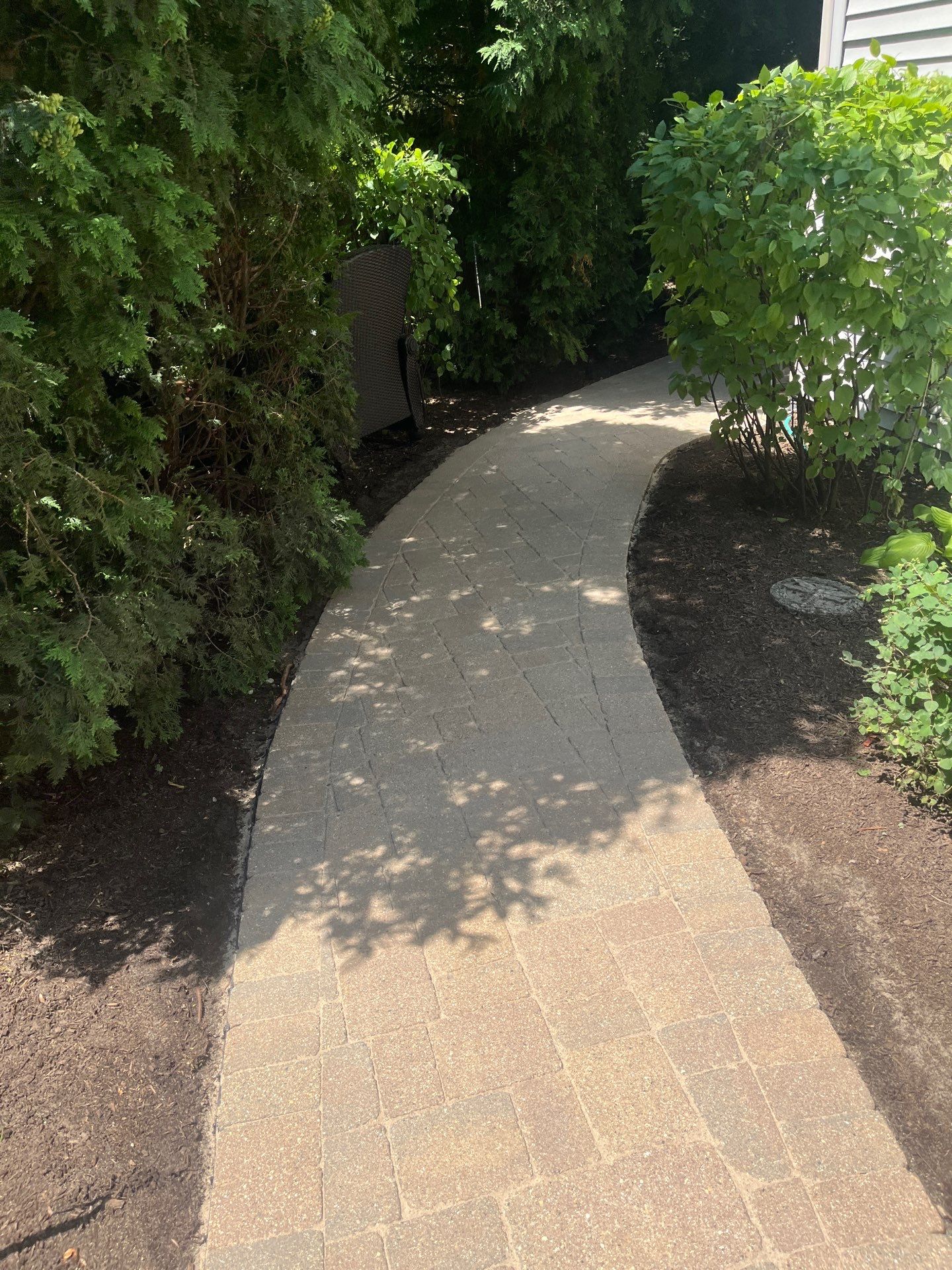 Brick paver clean, sand and seal.  using Polysweep polymeric sand by Northern Power Washing LLC.