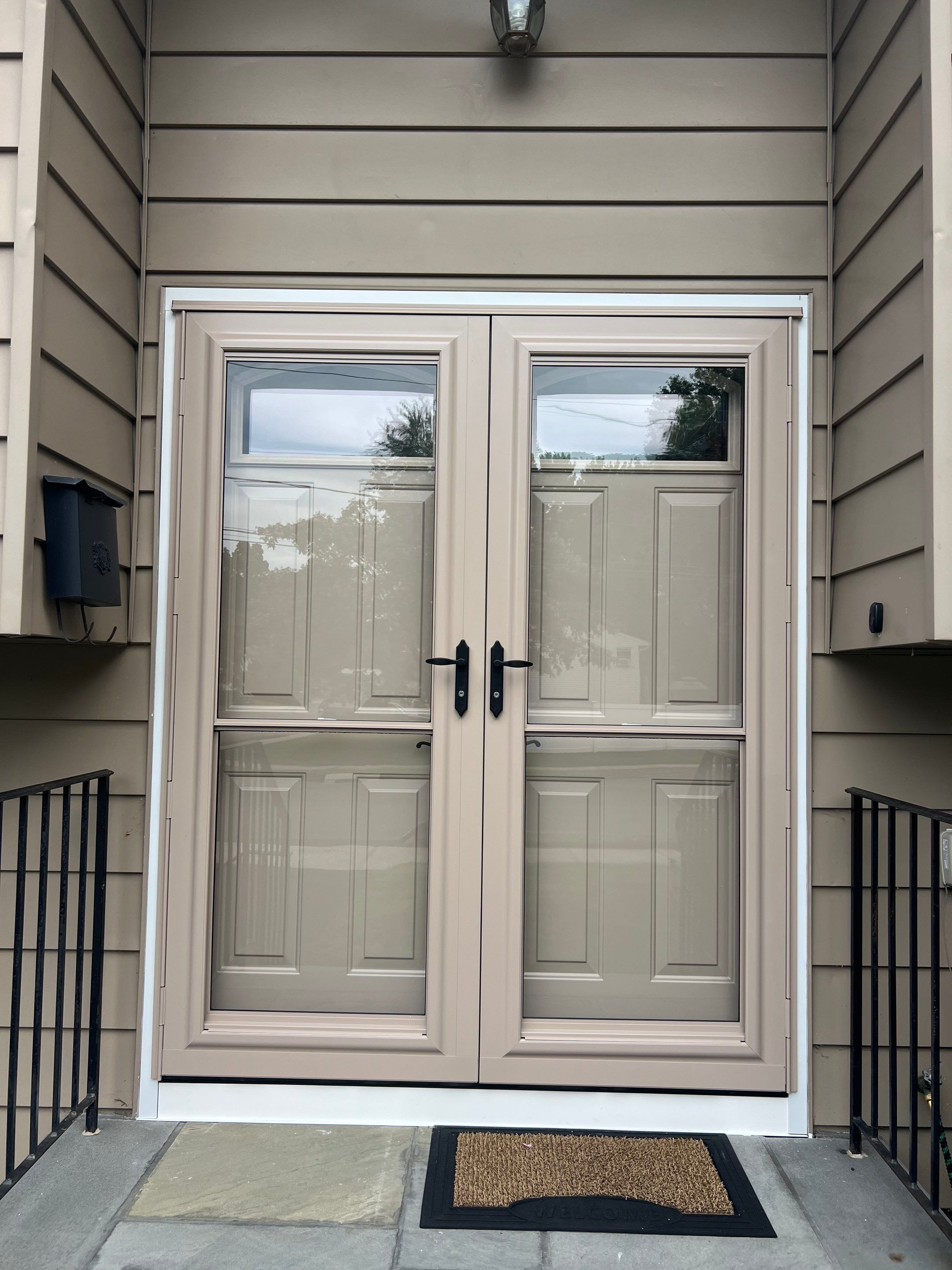 : Entry Door and Patio Door Installation Using ProVia Entry Door and Infinity by Marvin Sliding Patio Door by DiGiorgi Roofing and Siding Inc