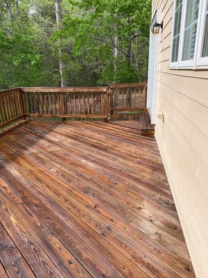 Weathered Deck using Wood Sealant