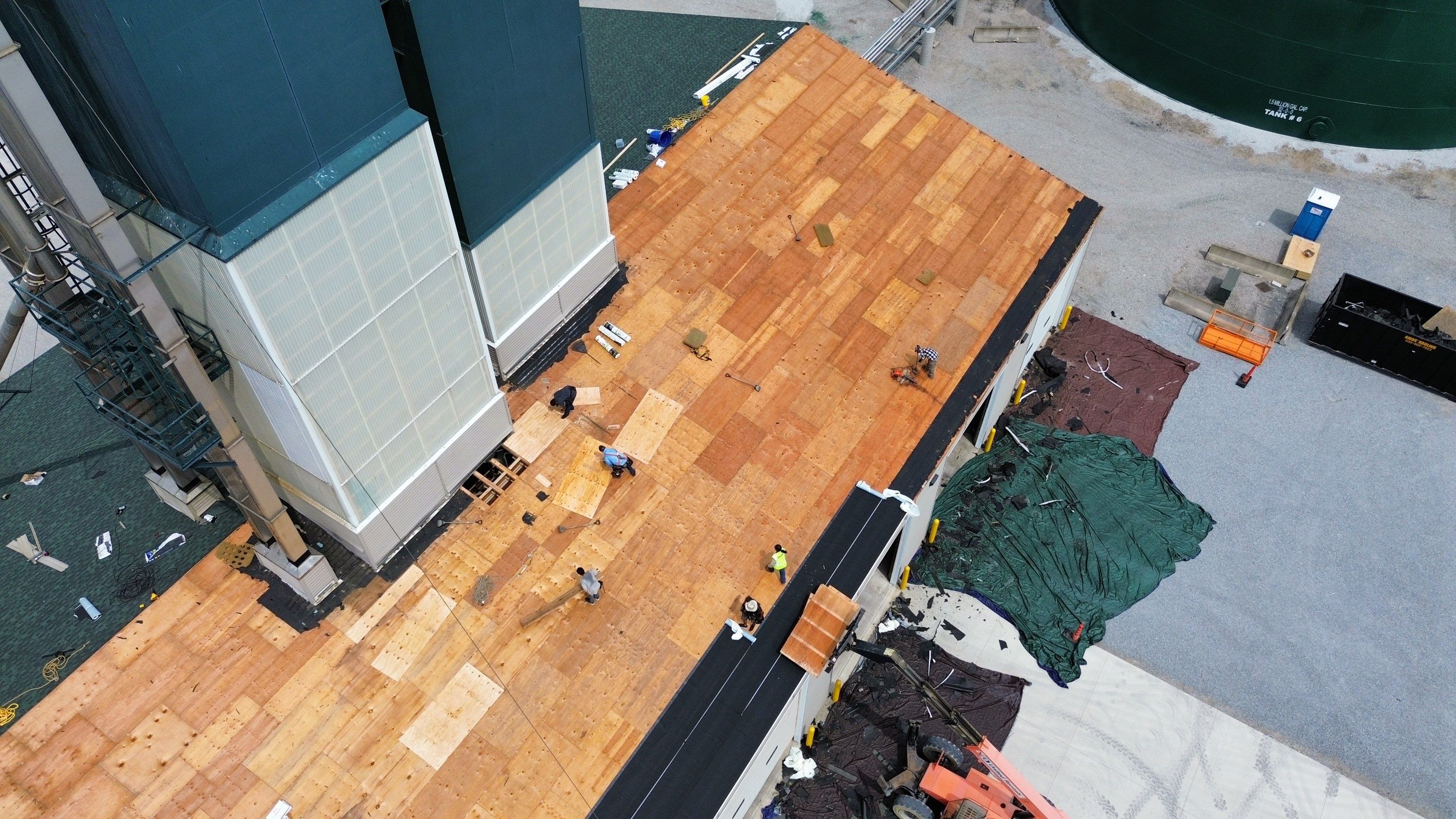 Commercial Roofing Installation using Timberline HDZ Shingles - Hunter Green by RoofX 