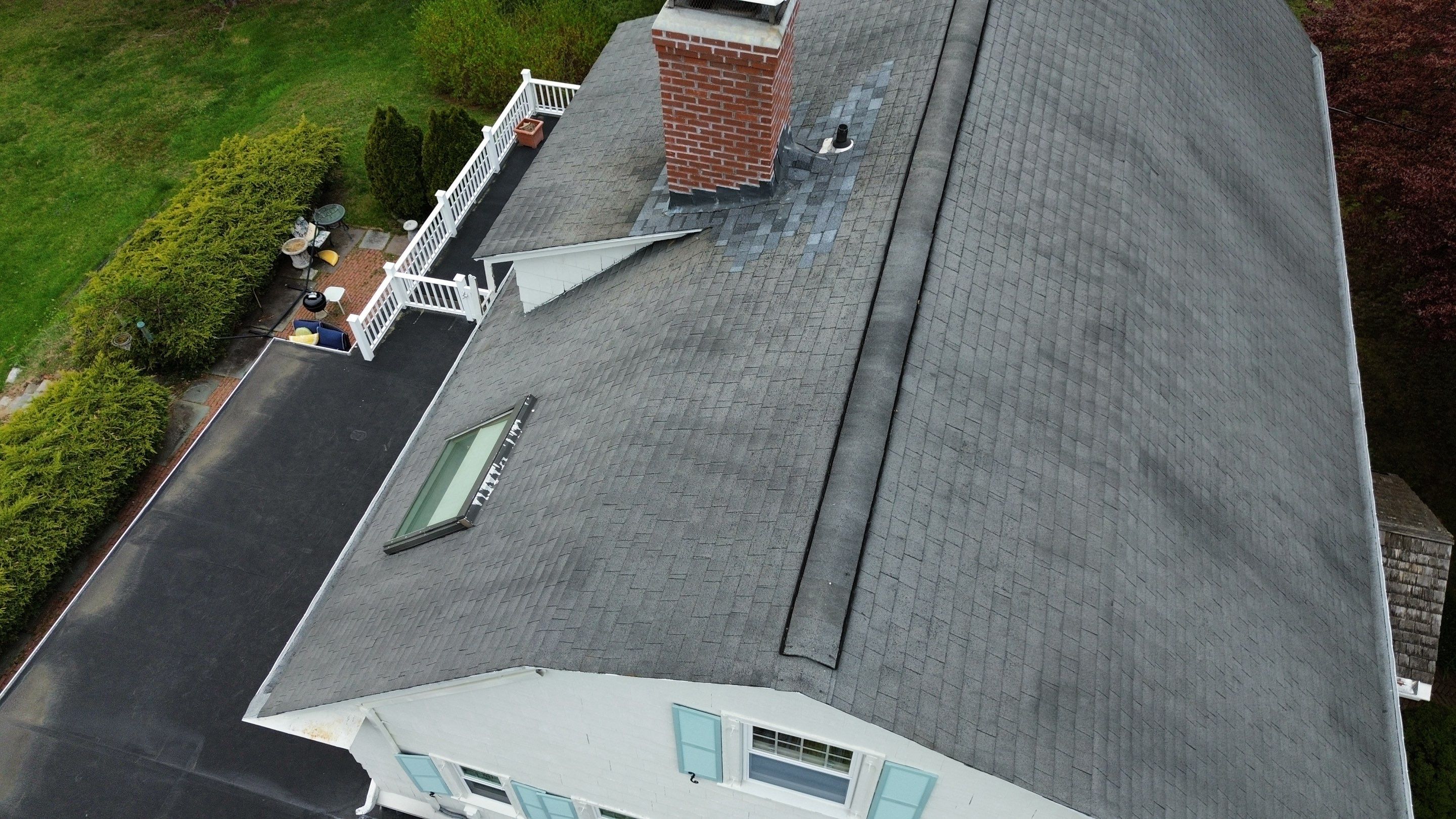 Owens Corning Duration: Slatestone Gray + Cedar Shingles + EPDM in Middletown by Golden Shield Roofing