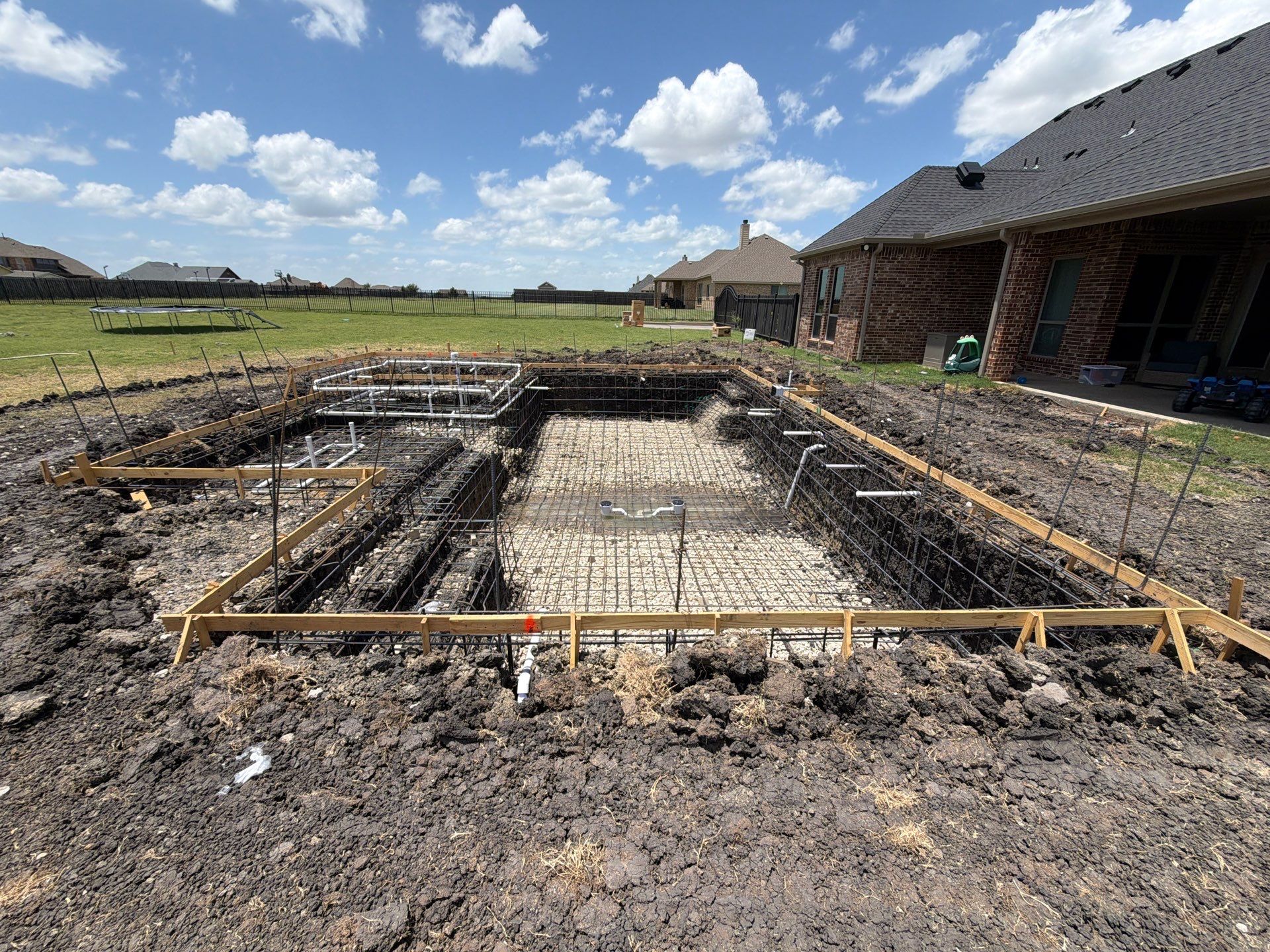 Modern Geometric Pool with Raised Spa by Pinnacle Pools and Spas - DFW