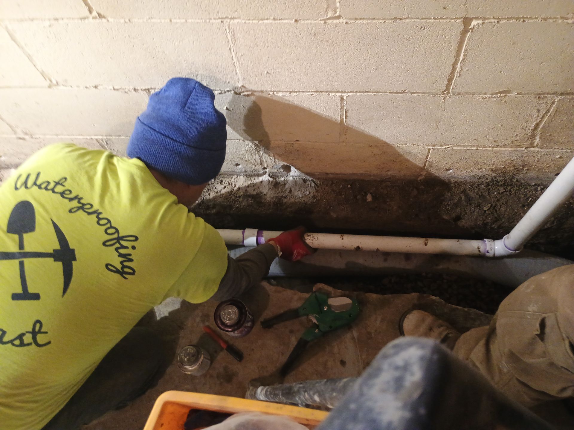 Drain Tile & Sump Pump for Kassie's Rental Property by Waterproofing Northeast