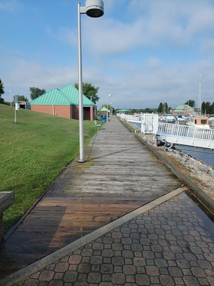wood promenade cleaning by Northern Power Washing LLC.