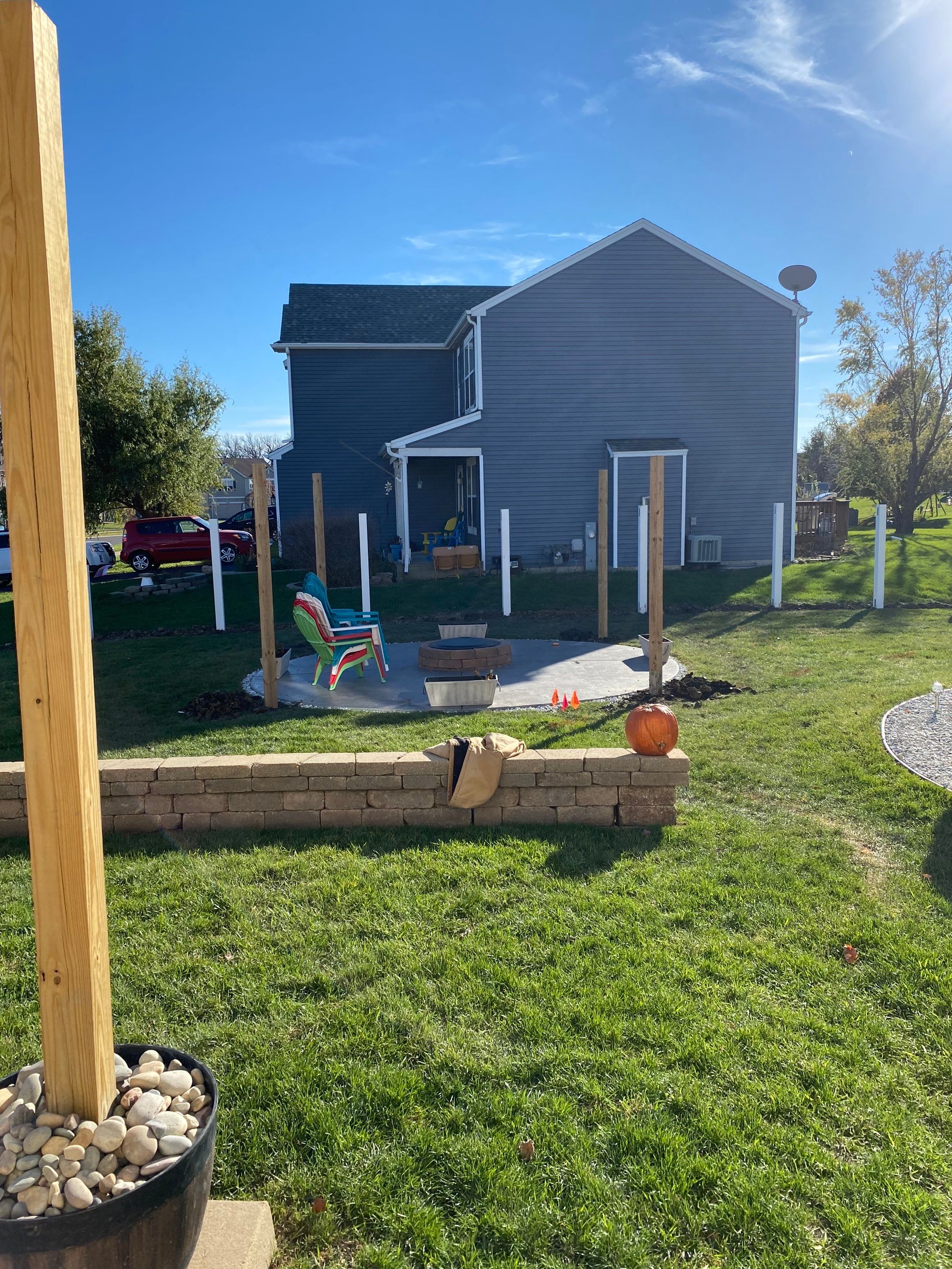 Fence Installation using Semi Privacy Vinyl  by Map Quality Fencing & Decks