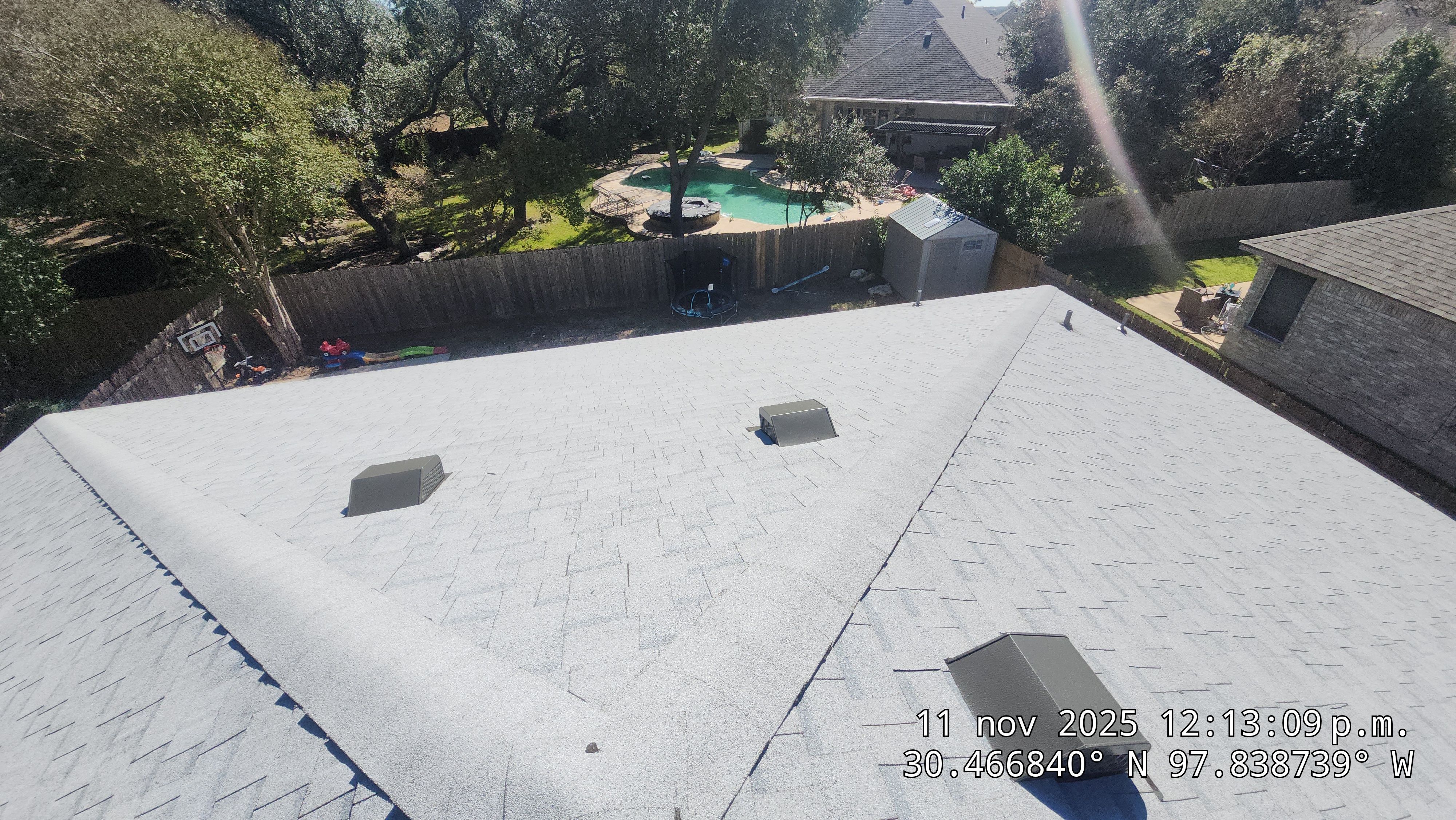 Asphalt Shingle Roof Replacement and Hail Damage Repair in Cedar Park by Caliber Restoration LLC