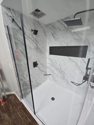 Existing tile shower was a rotting disaster