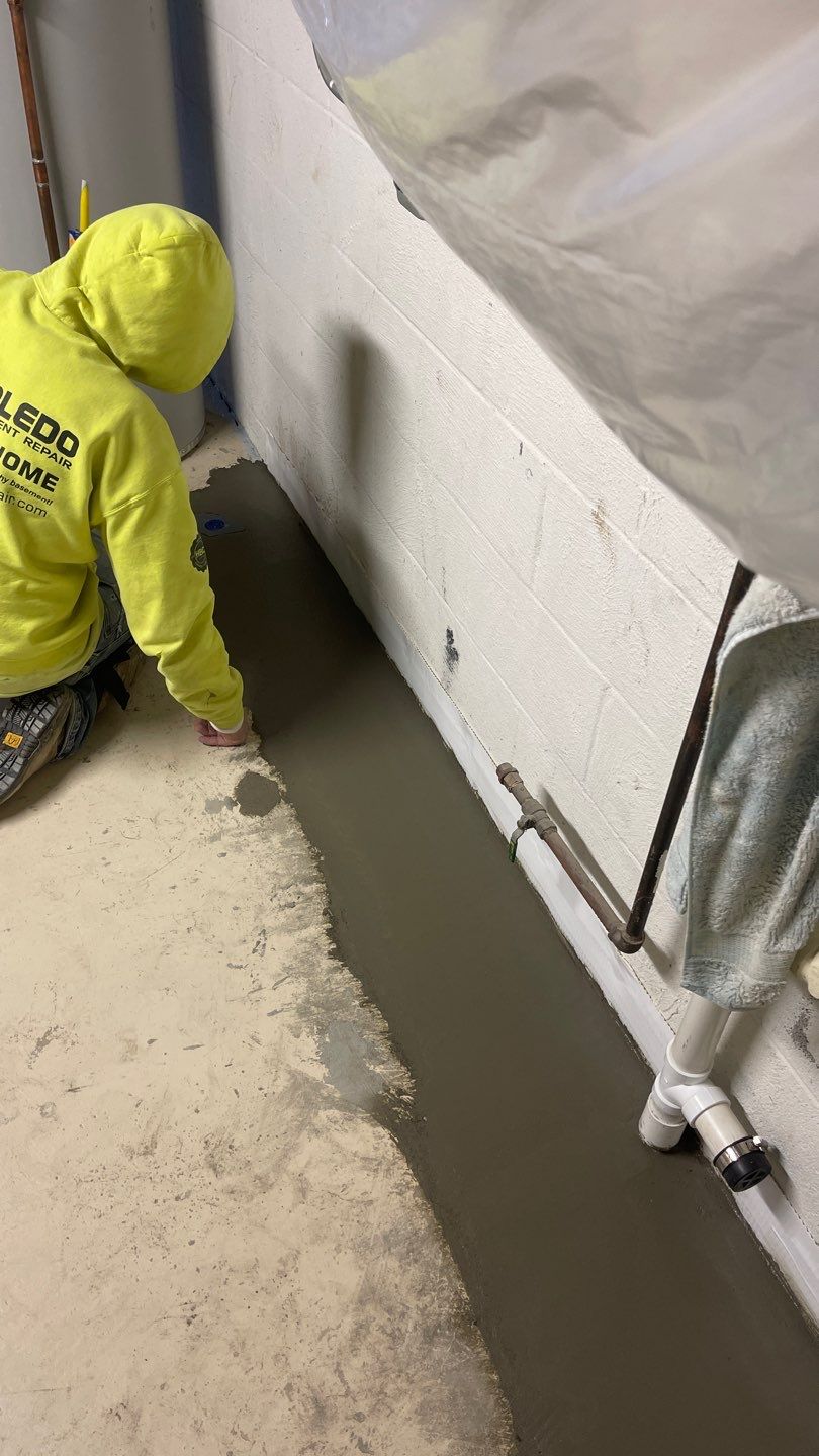 Interior Basement Waterproofing System by Toledo Basement Repair