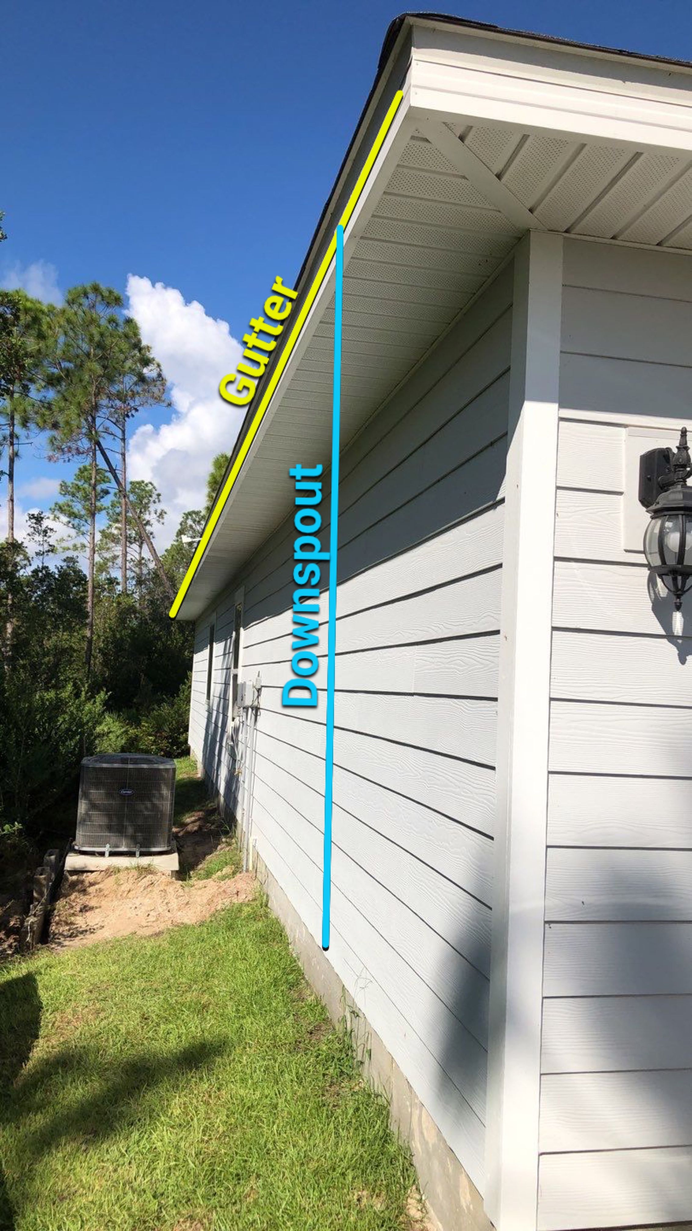 Seamless Gutter Installation using White by Gutter Professors