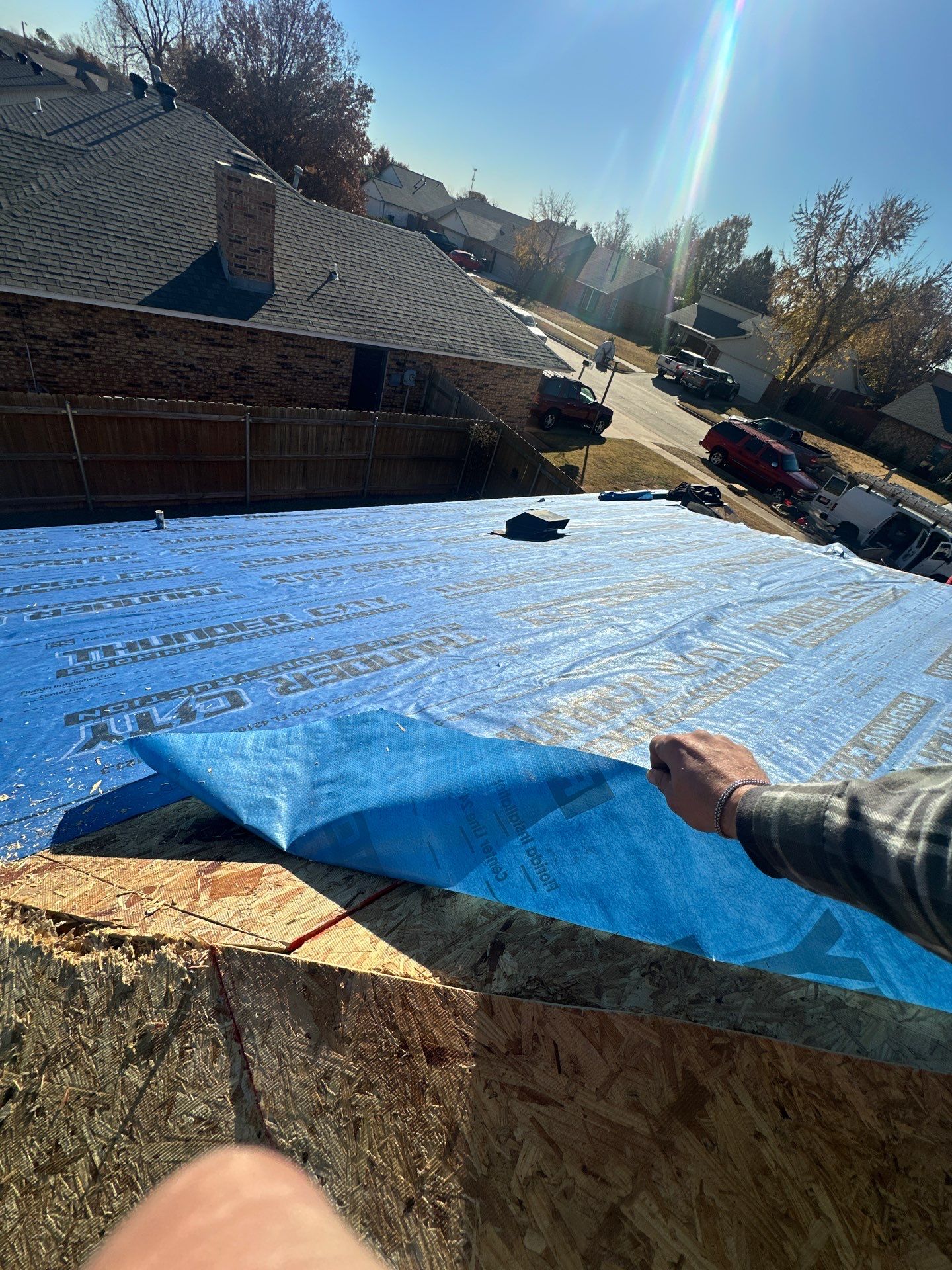 Residential Roofing Installation using titan xt rustic cedar by Thunder City Roofing