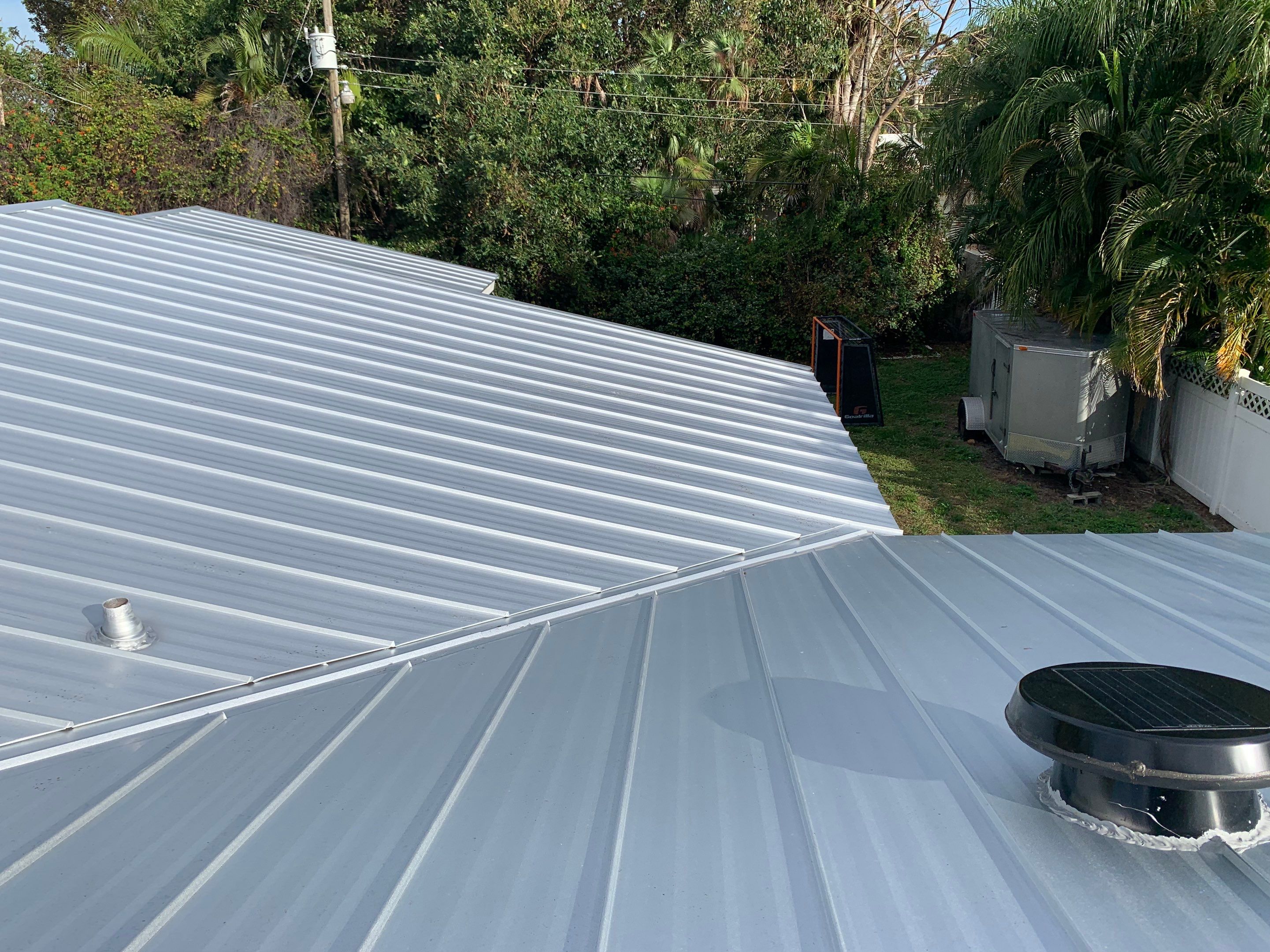Residential Roofing Installation using 1" Nail strip metal roof by BLUES BROTHERS ROOFING