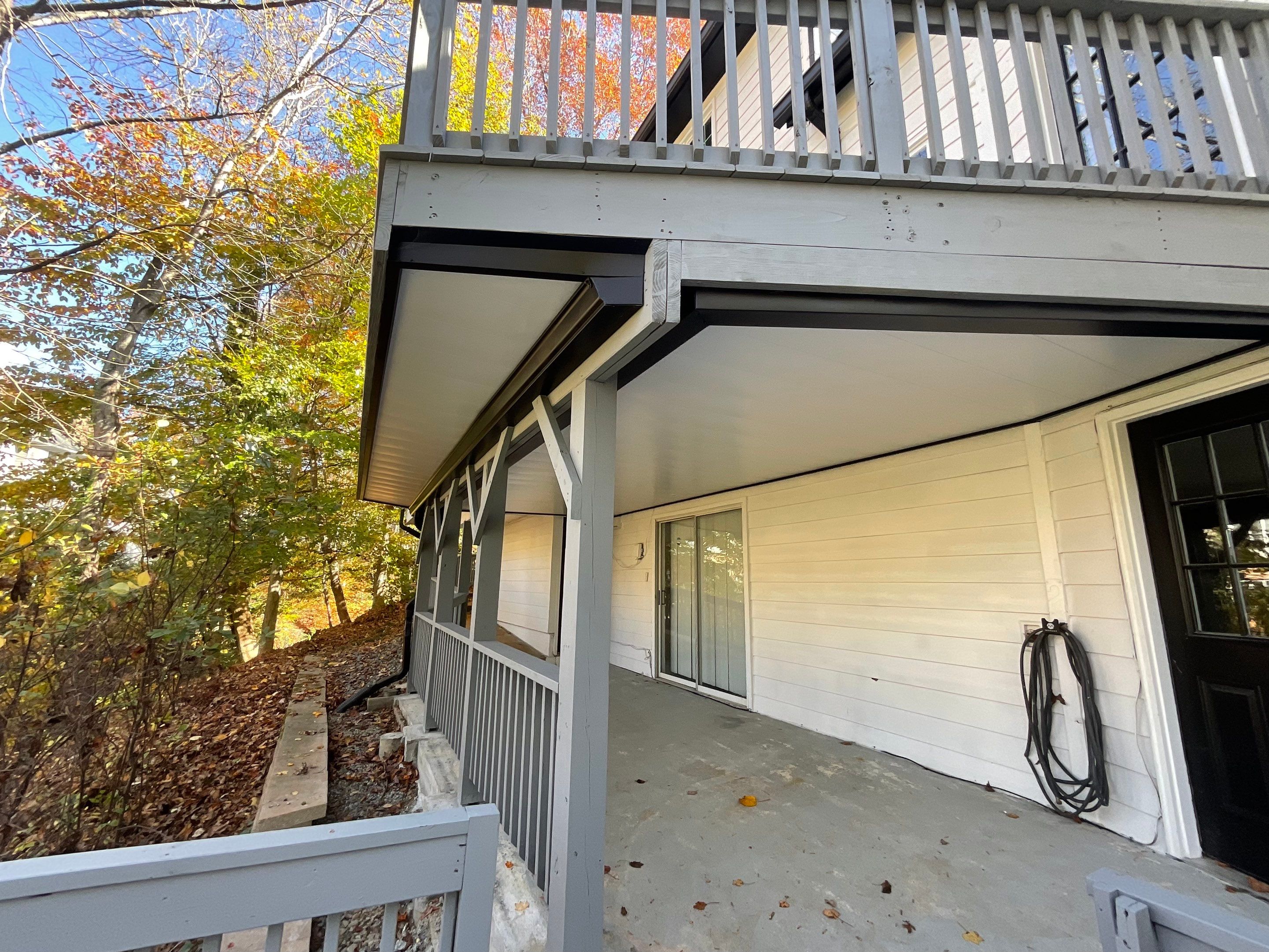 Elevated Wood Deck and Covered Patio Installation in Alpharetta by Swift Home Renovations