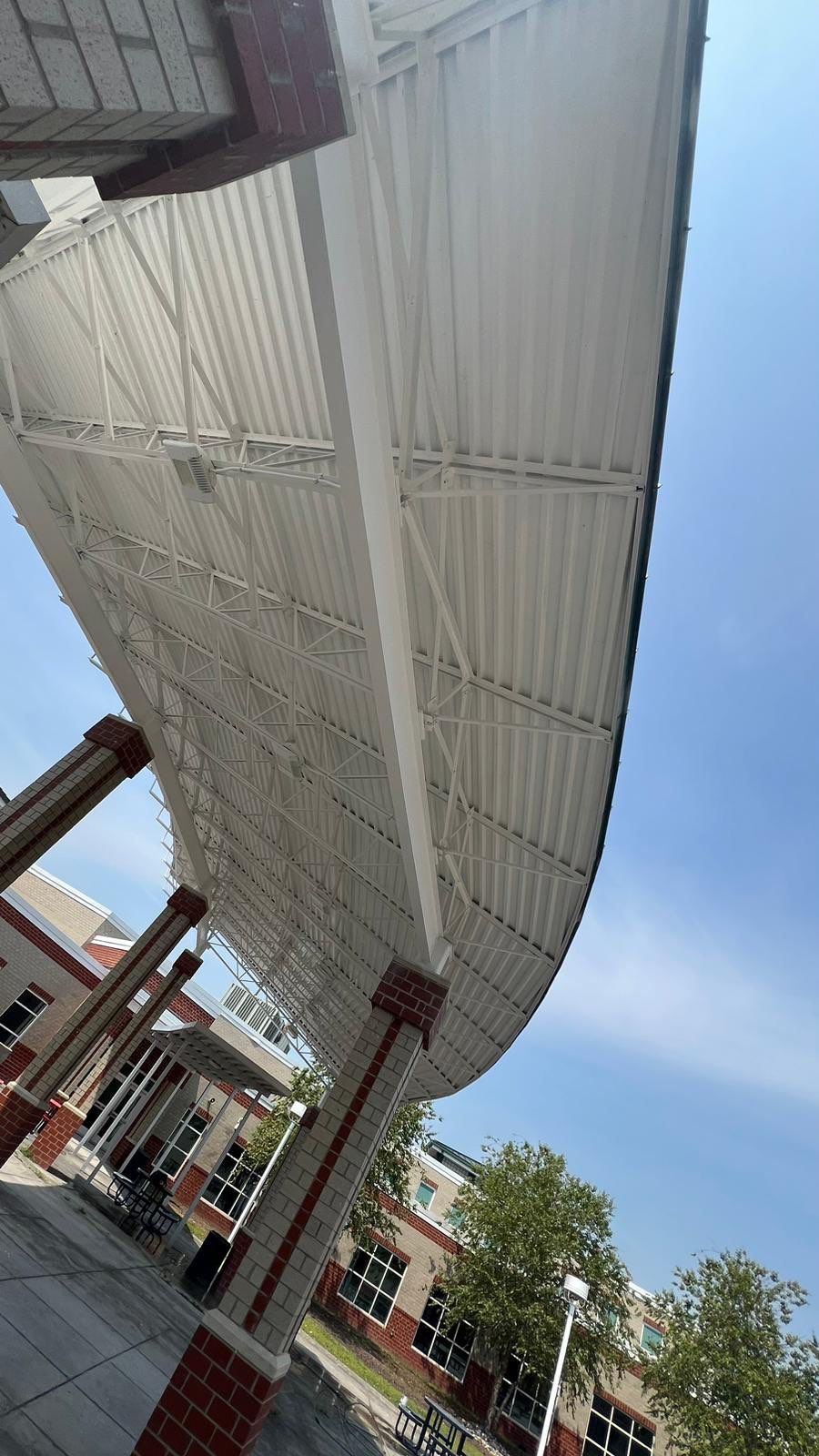 Grassfield High School awning by AKK Painting LLC