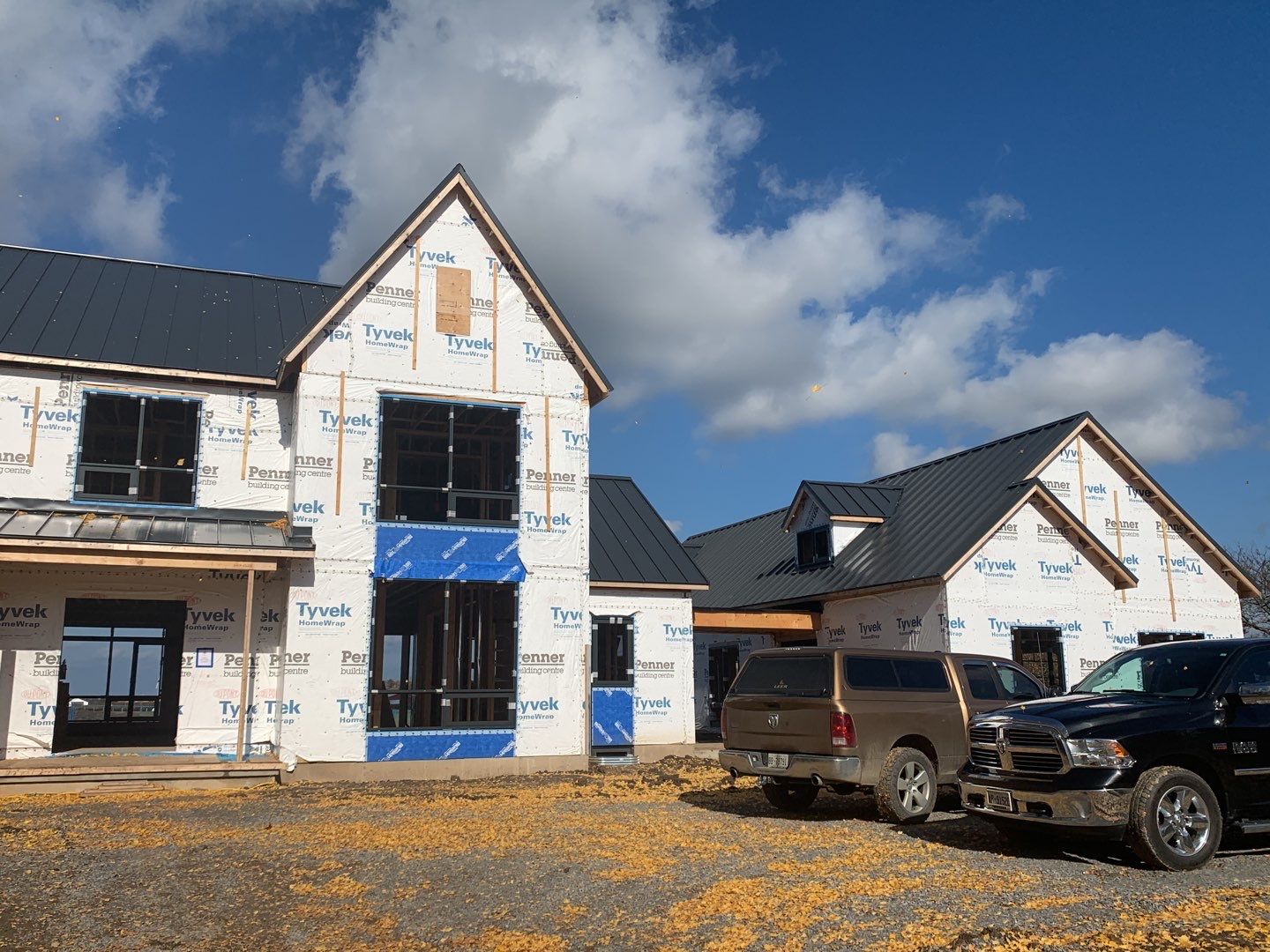 New Home Construction using 16" Standing Seam Panels by Jay Carter Roofing & Sheet Metal