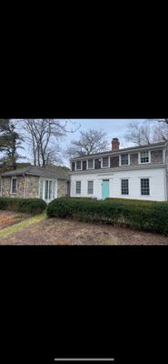 Gutter Installation using 5" Halfround Galvalume Gutter in Truro, MA.