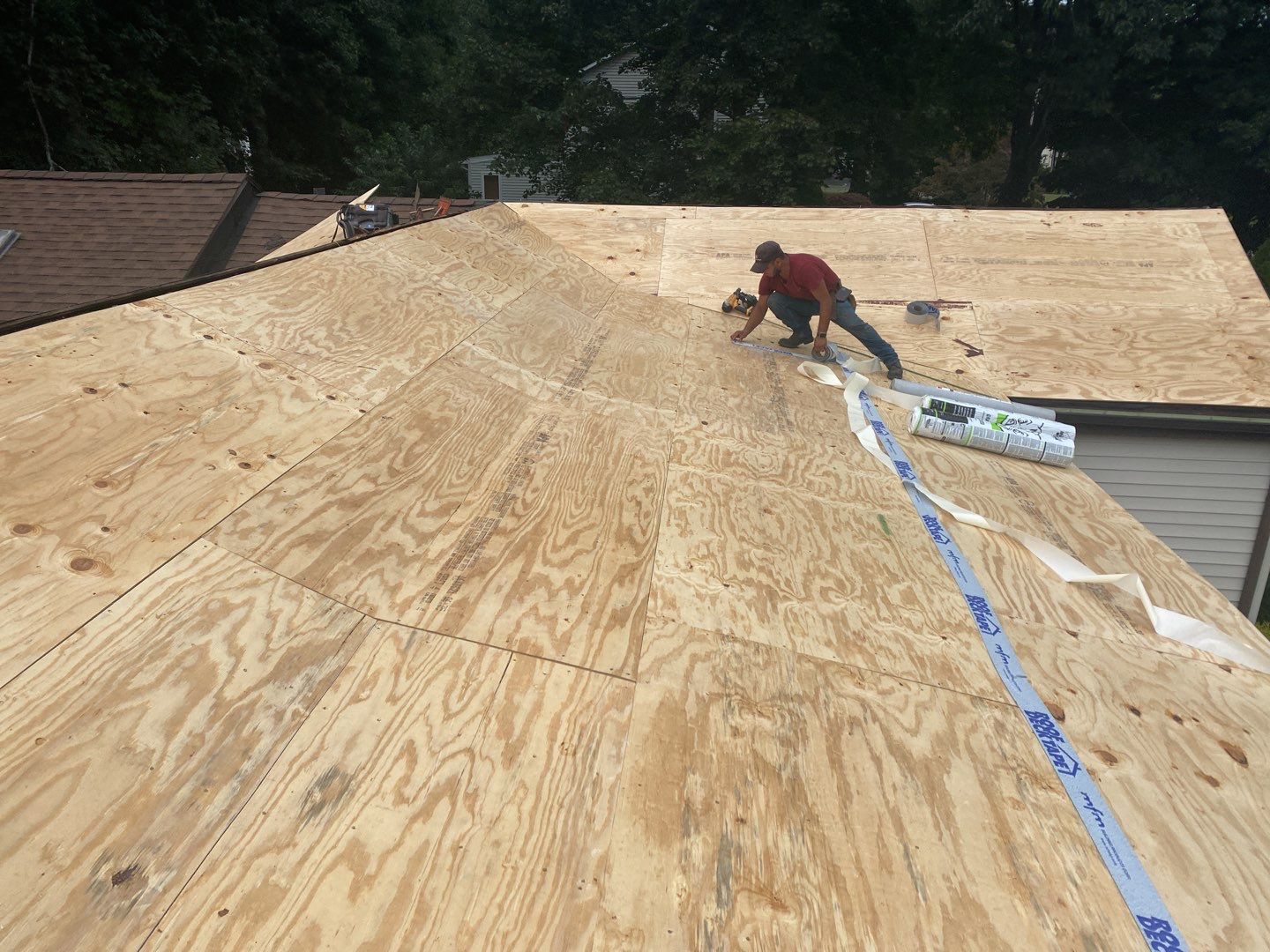 Residential Roofing Installation using Owens Corning Duration Brownwood by A Plus Exterior